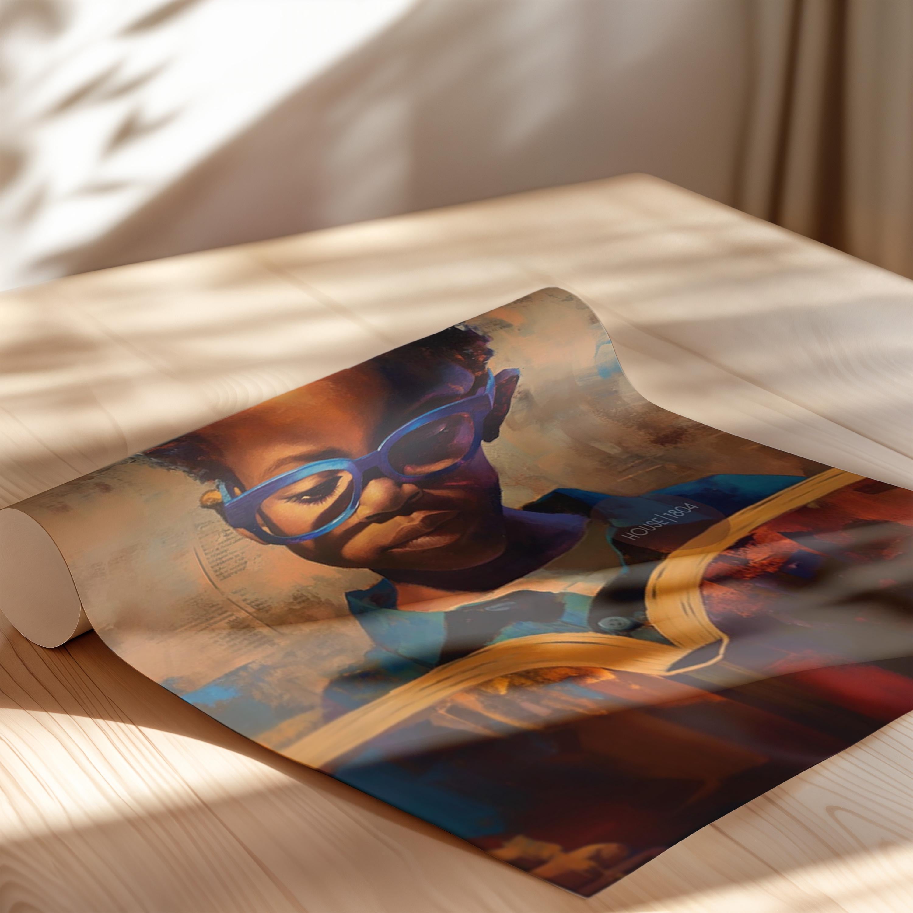 Black Boy Reading Art, Black Boy Joy Reading Poster, Black Boy Nursery Canvas Print, Black Boy Artwork, Black Kid Art