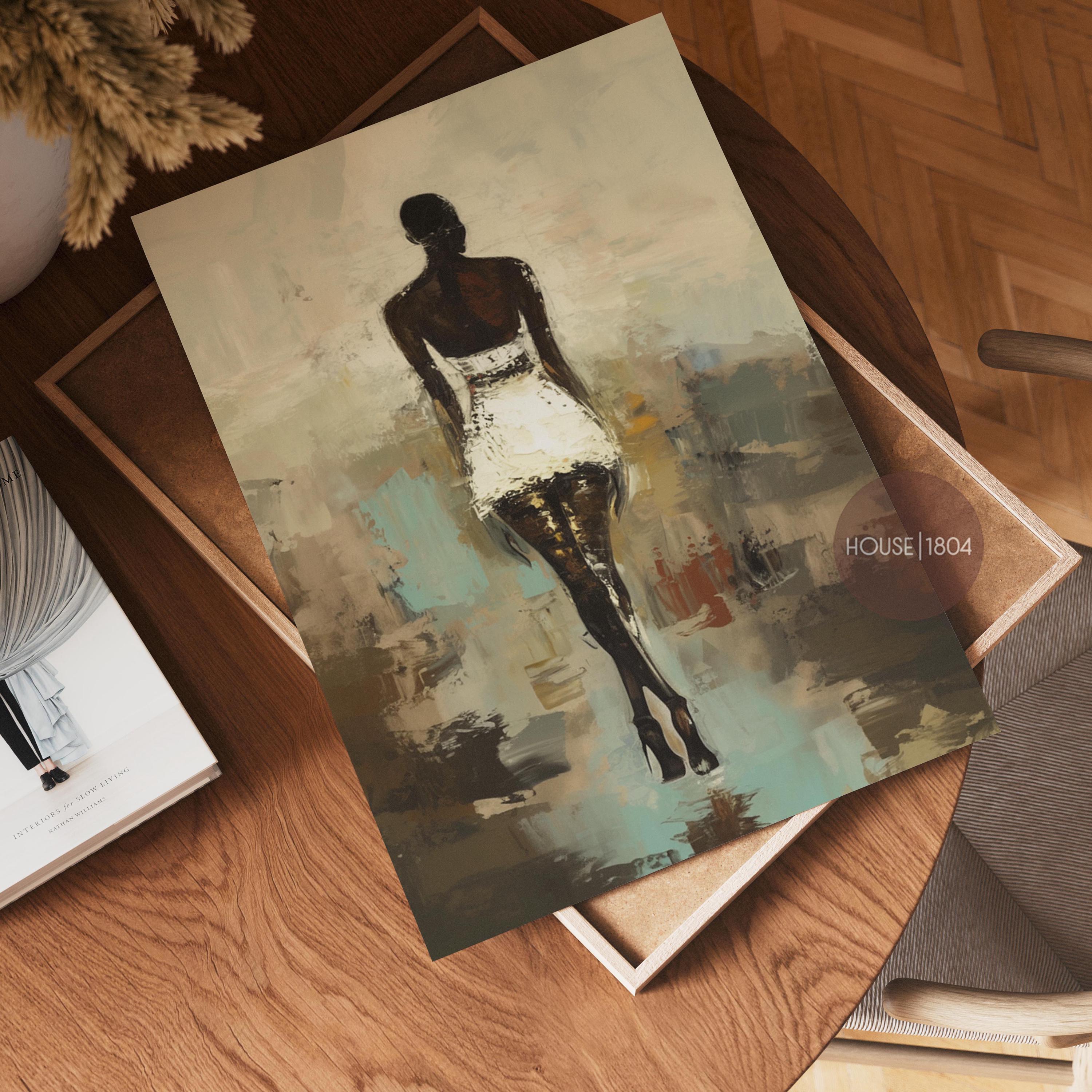 Black Woman Silhouette Art, Black Woman Art, Modern Afrocentric Art, African Wall Decor, Boho Art, Bald Black Woman Art Work, Abstract Woman