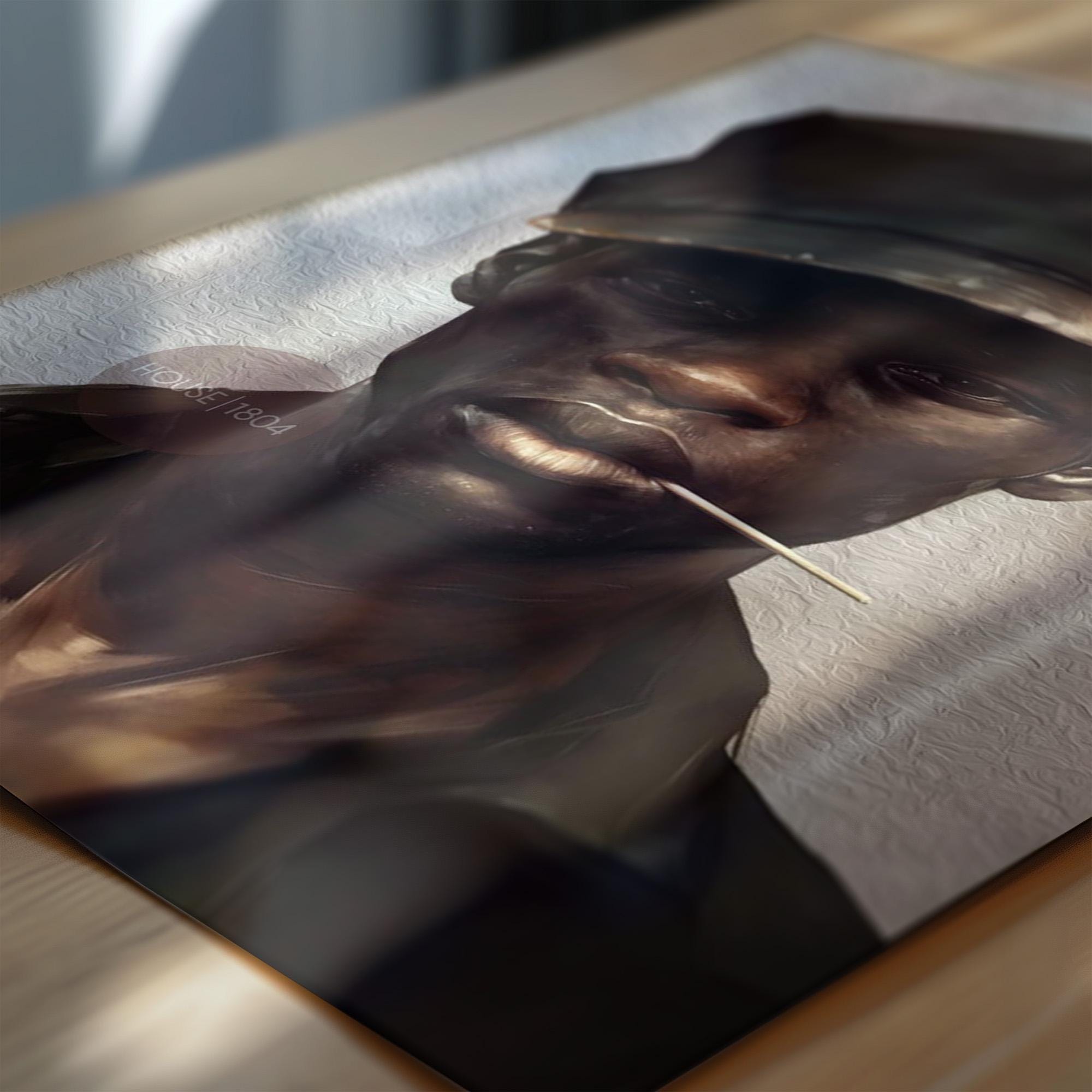 Black Man Art Newspaper Boy Hat Art, Soulful Black Man Canvas Print