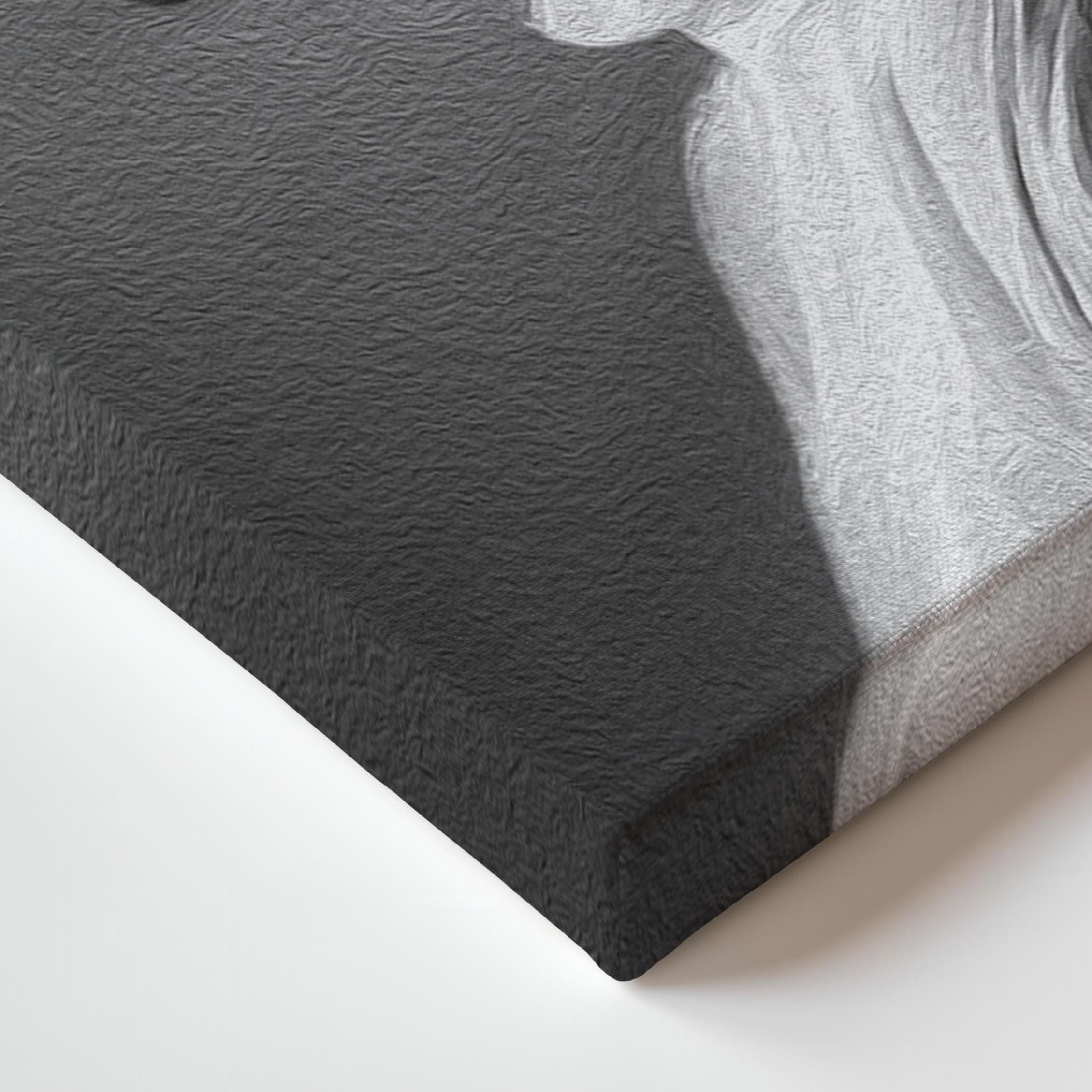 Monochrome Black Woman Portrait Canvas, Black and White Canvas