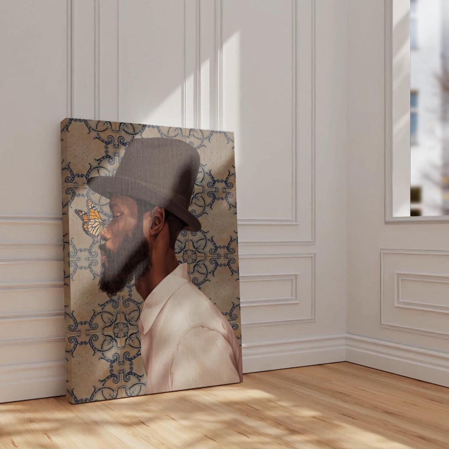 Bohemian Black Man Wall Art Print