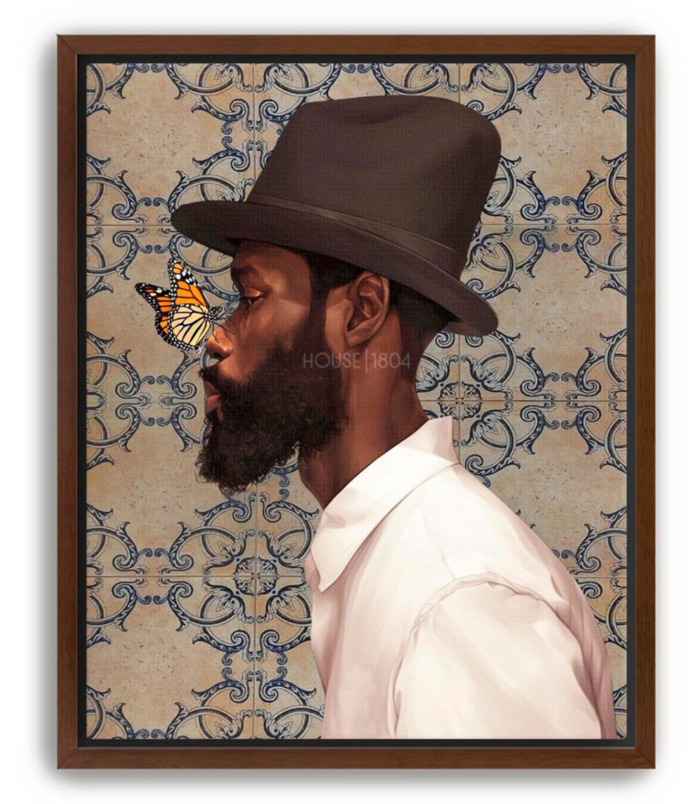 Bohemian Black Man Wall Art Print