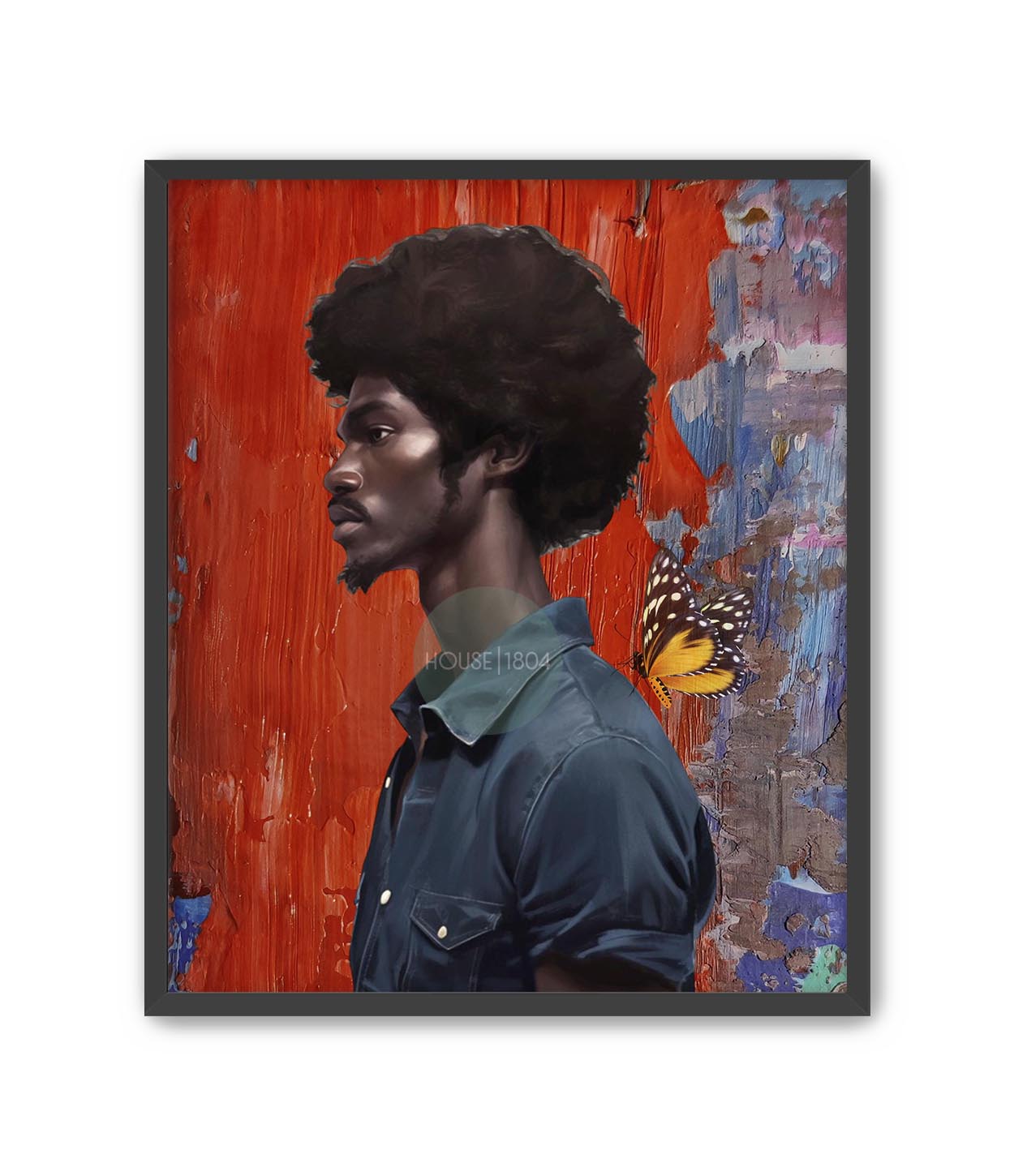 Black Man Bold and Colorful Wall Decor