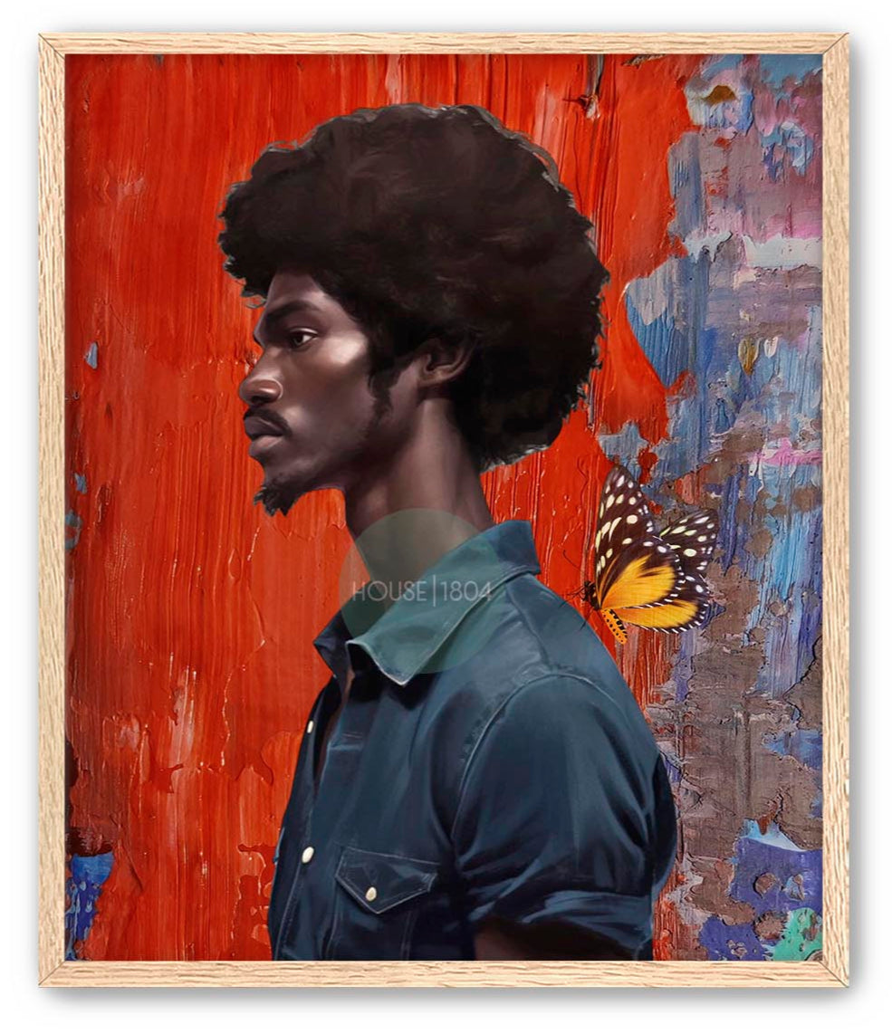 Black Man Bold and Colorful Wall Decor