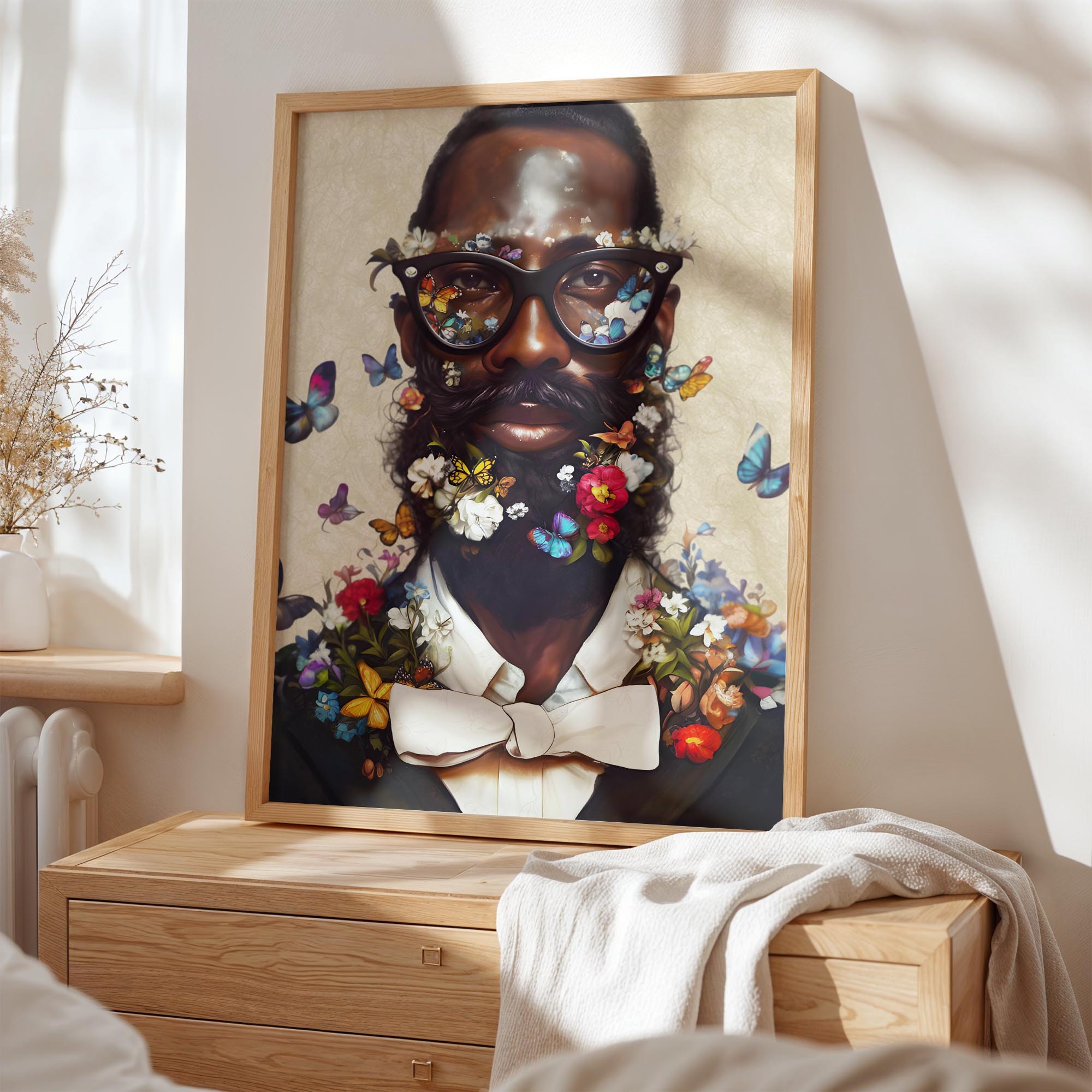 Modern Black Man Nerd Wall Art