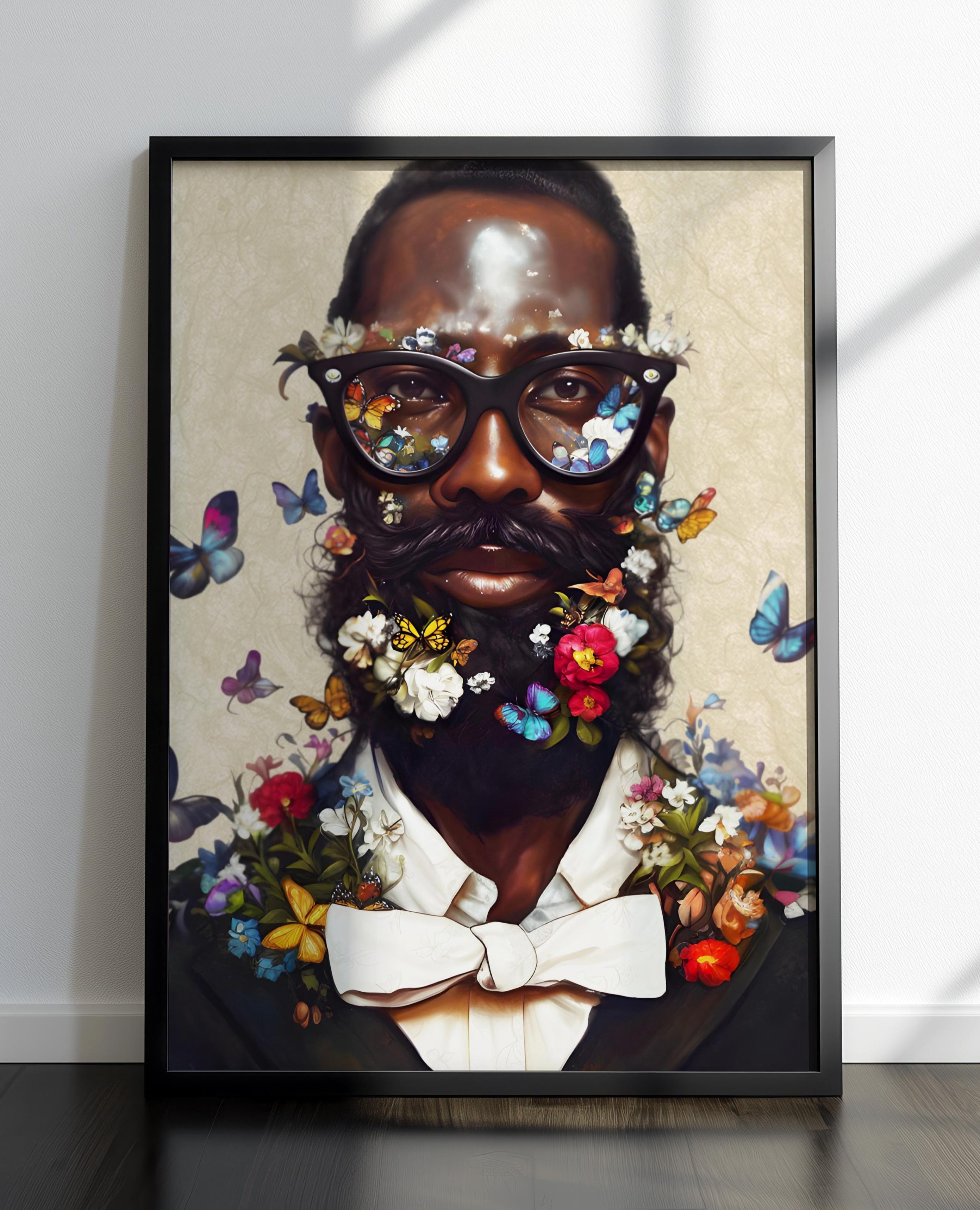 Modern Black Man Nerd Wall Art