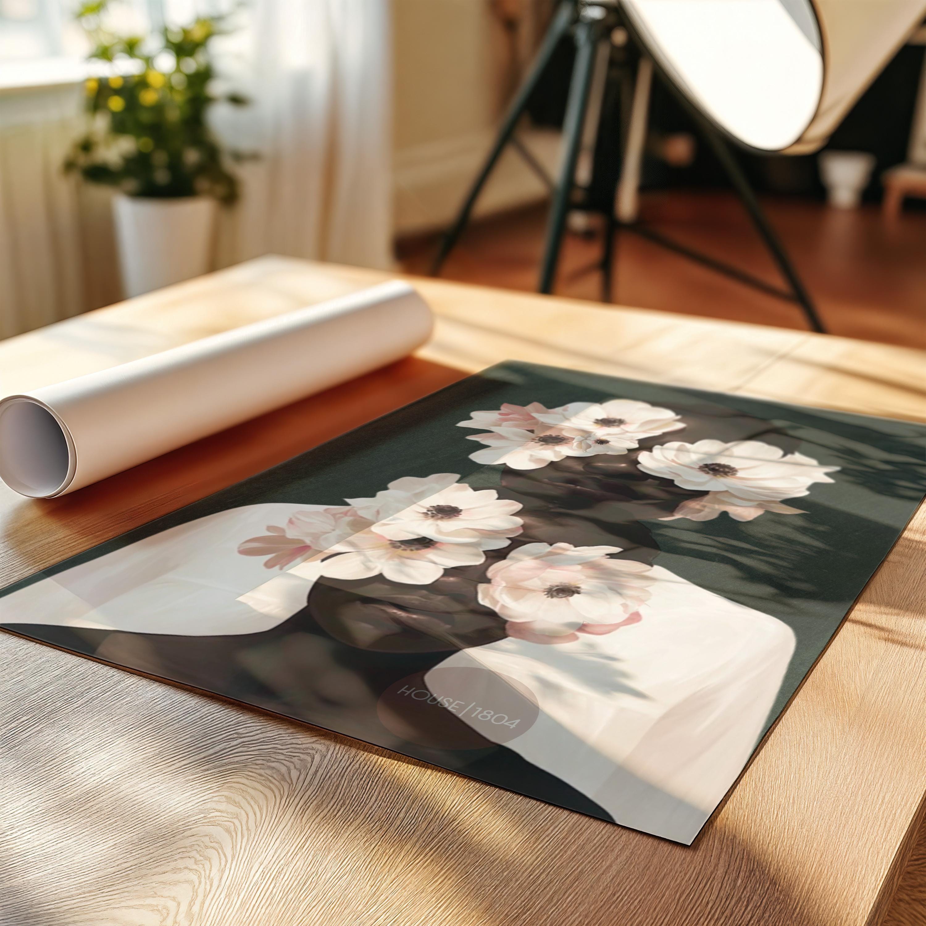 Black Mother and Daughter Canvas Wall Art: Motherhood, African American Family