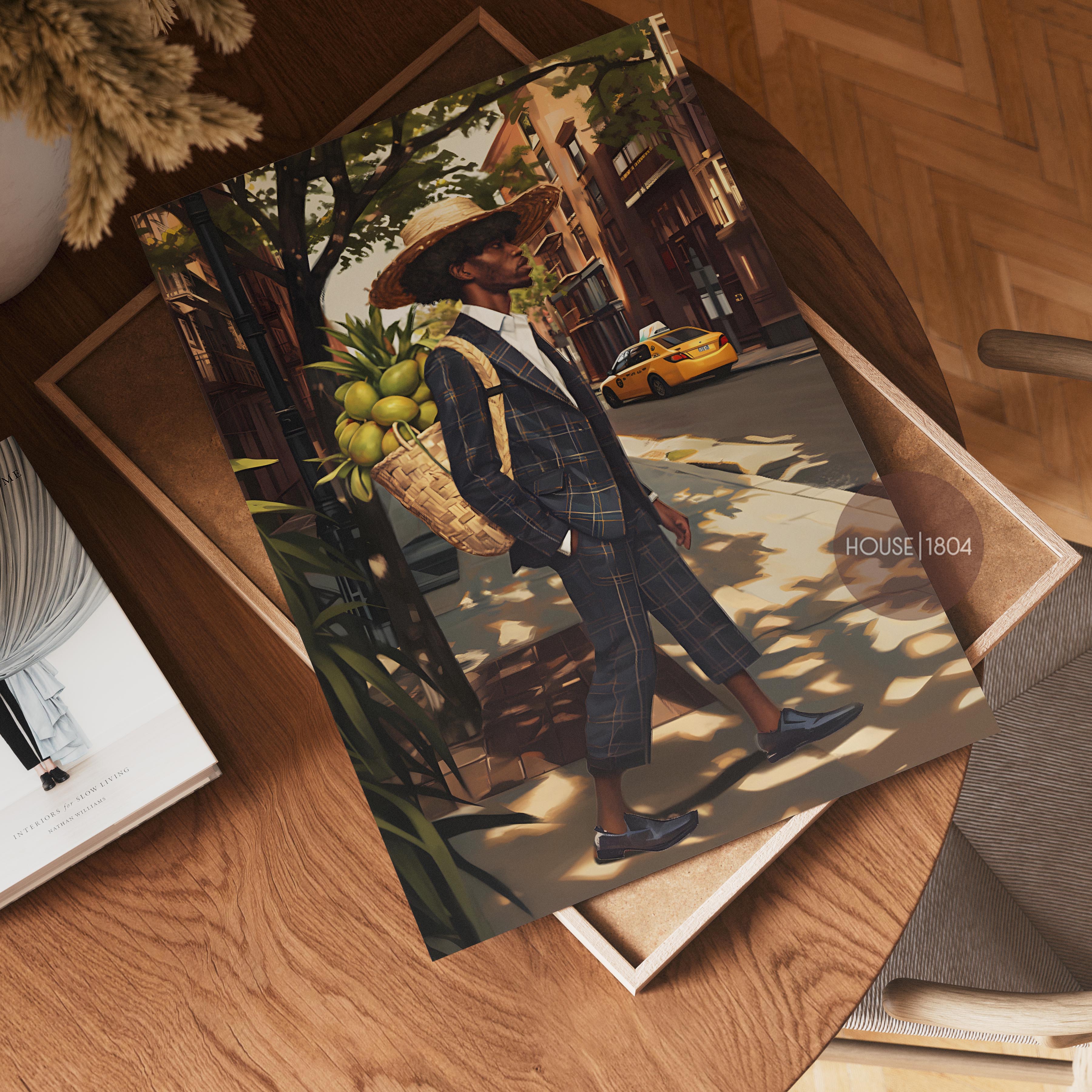 Black Man in Suit Urban Canvas Art Prints