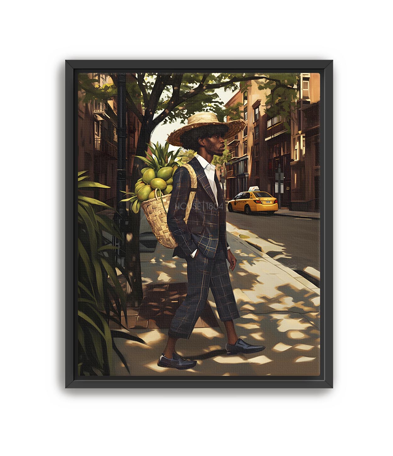 Black Man in Suit Urban Canvas Art Prints