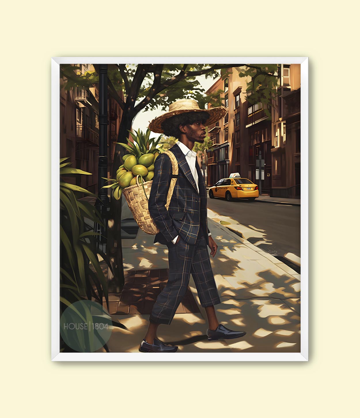 Black Man in Suit Urban Canvas Art Prints