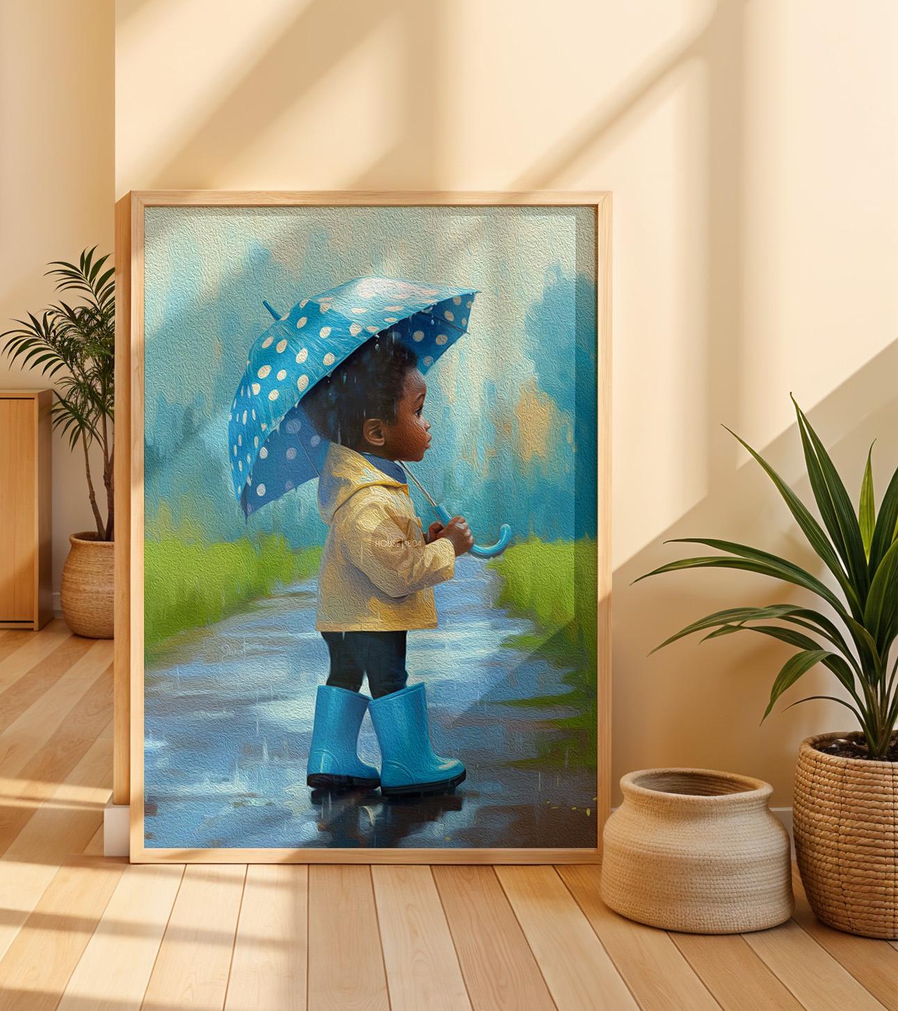 Black Boy Joy Art, Bold Nursery Canvas, Colorful Moody Kids