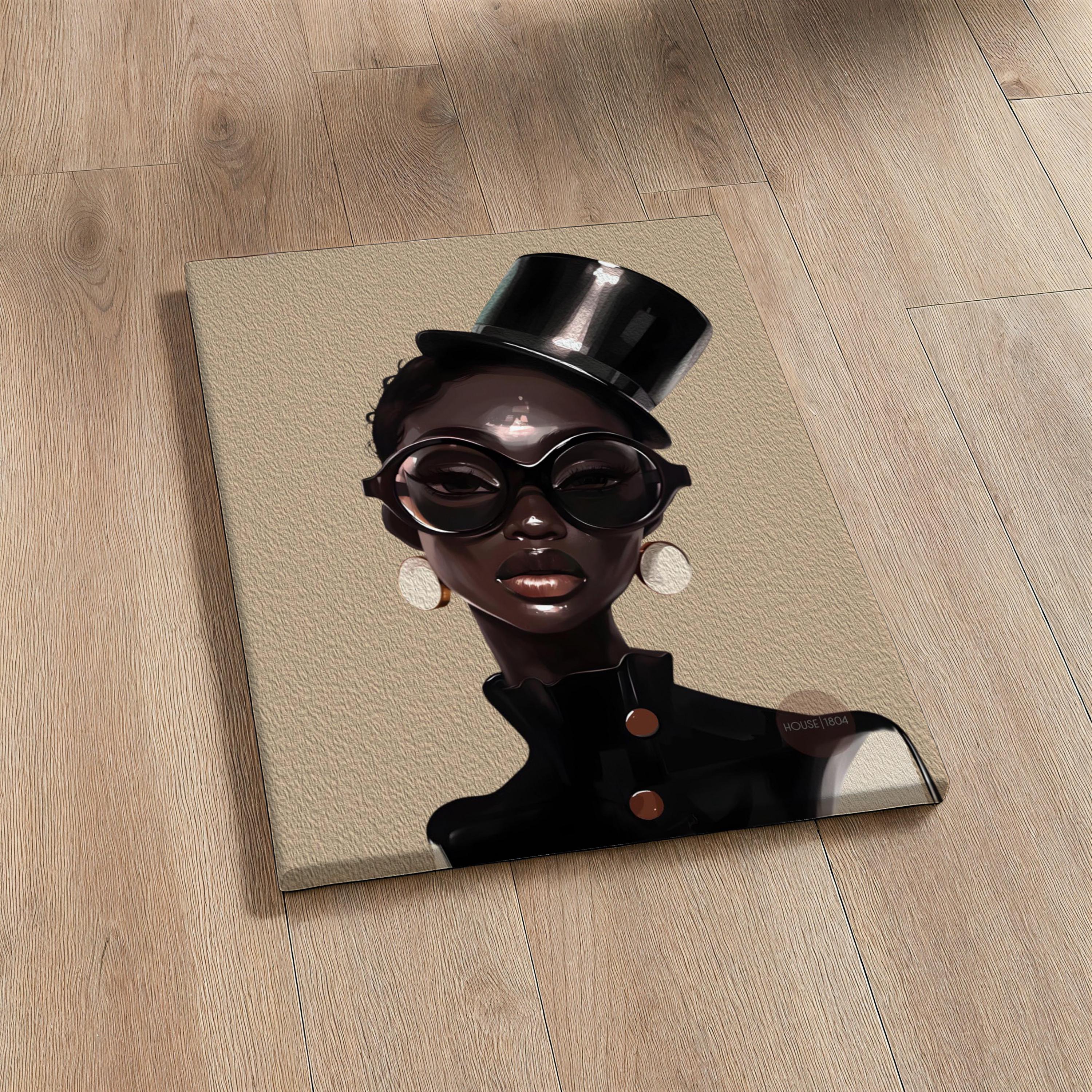 Abstract African American Fashion Artwork, Black Woman Fine Art