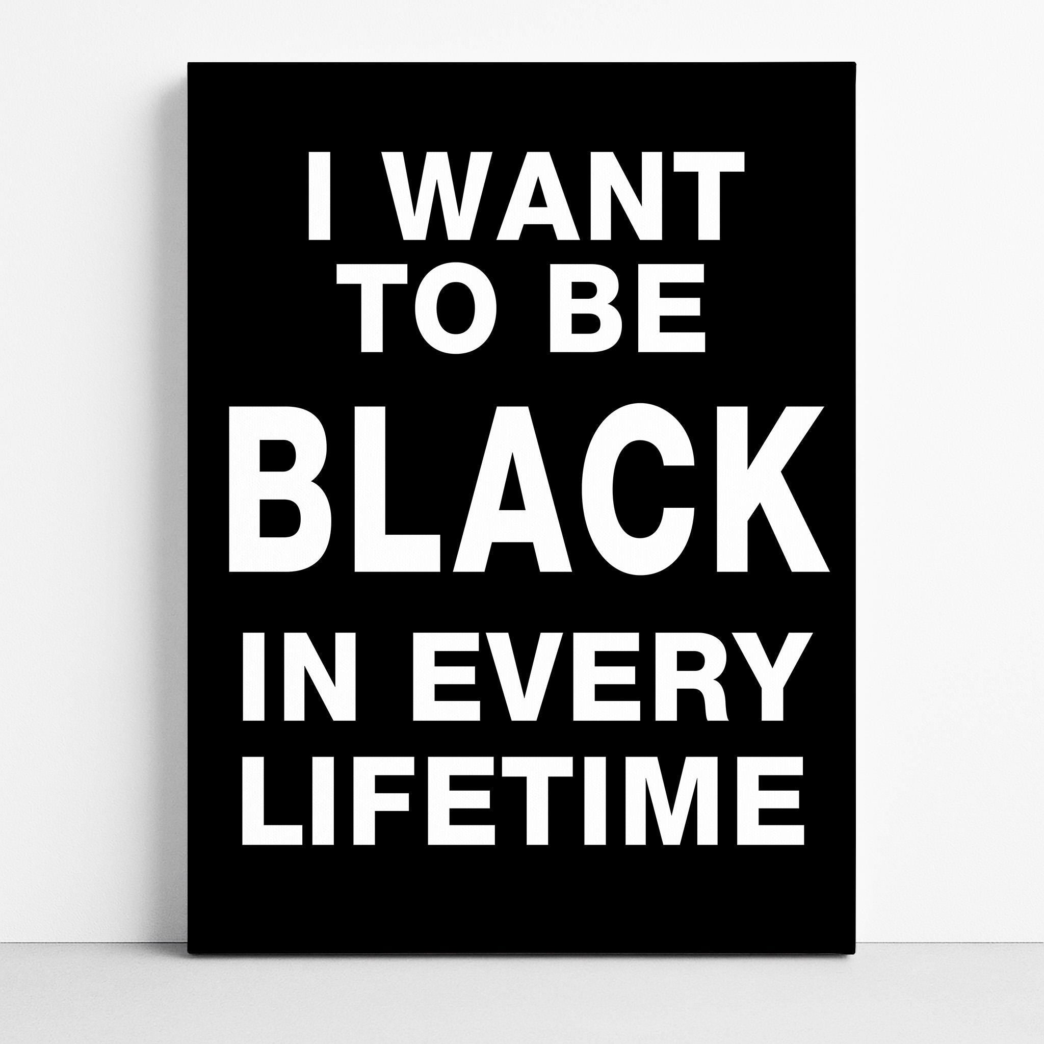 Minimalist Typography Print, Black and Proud