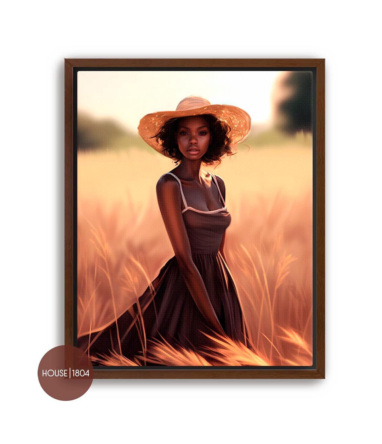 Black Woman Art Print, Caribbean Woman Art, Bohemian Art, Haitian Art, Black Home Decor, African American Art Prints, Black Art Framed