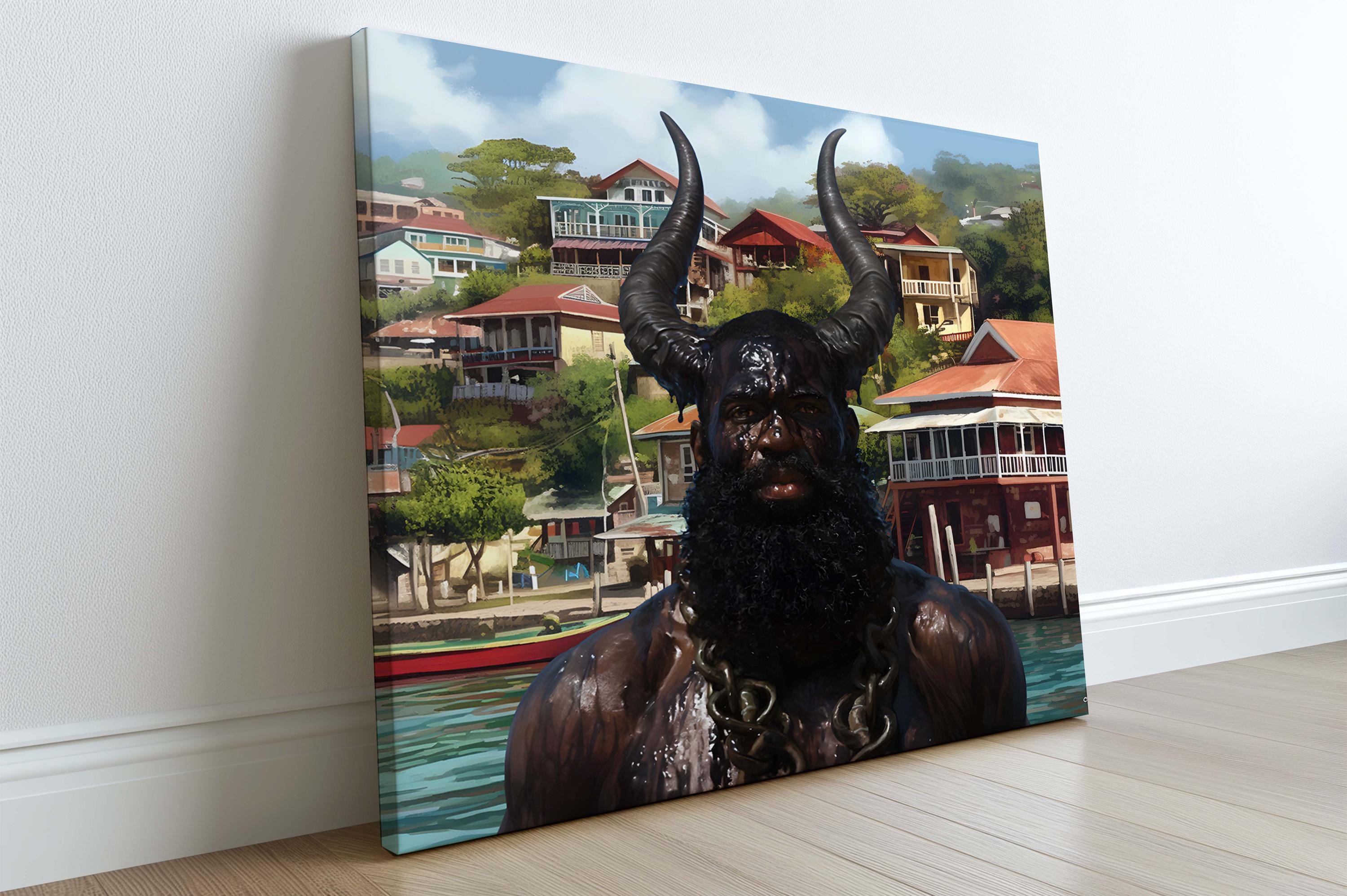 Jab Jab, Grenada Art Print, Grenada Carnival Travel Poster, Grenada Travel Wall Art Print, Jouvert Art Print, Grenada Art Work, Grenada Gift
