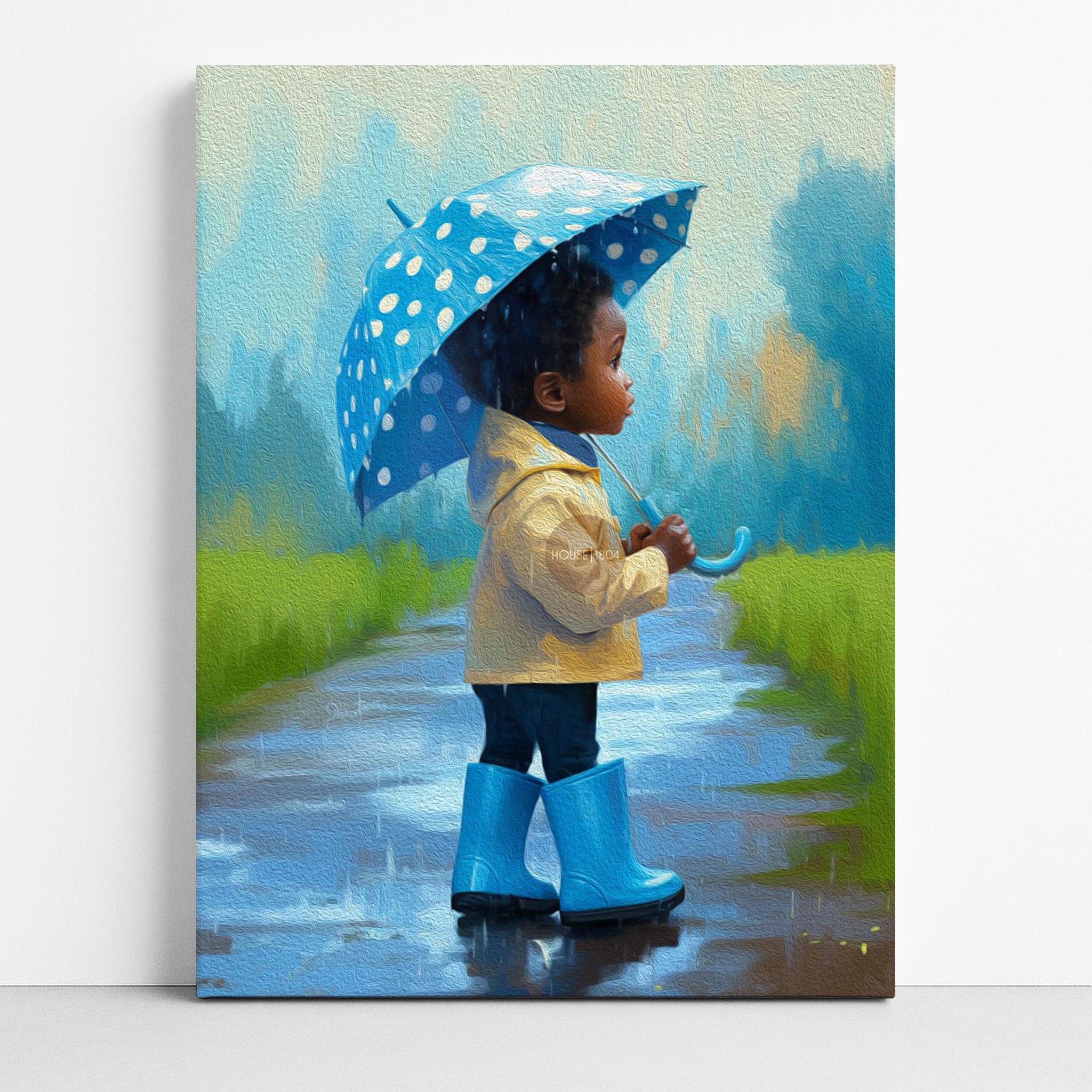 Black Boy Joy Art, Bold Nursery Canvas, Colorful Moody Kids