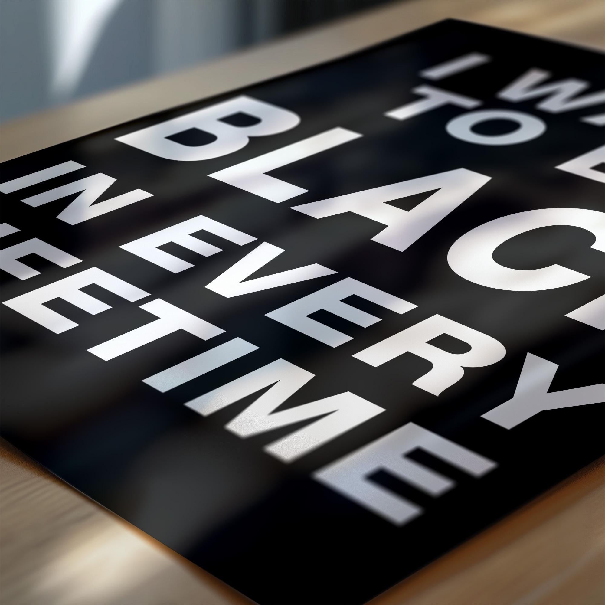 Minimalist Typography Print, Black and Proud