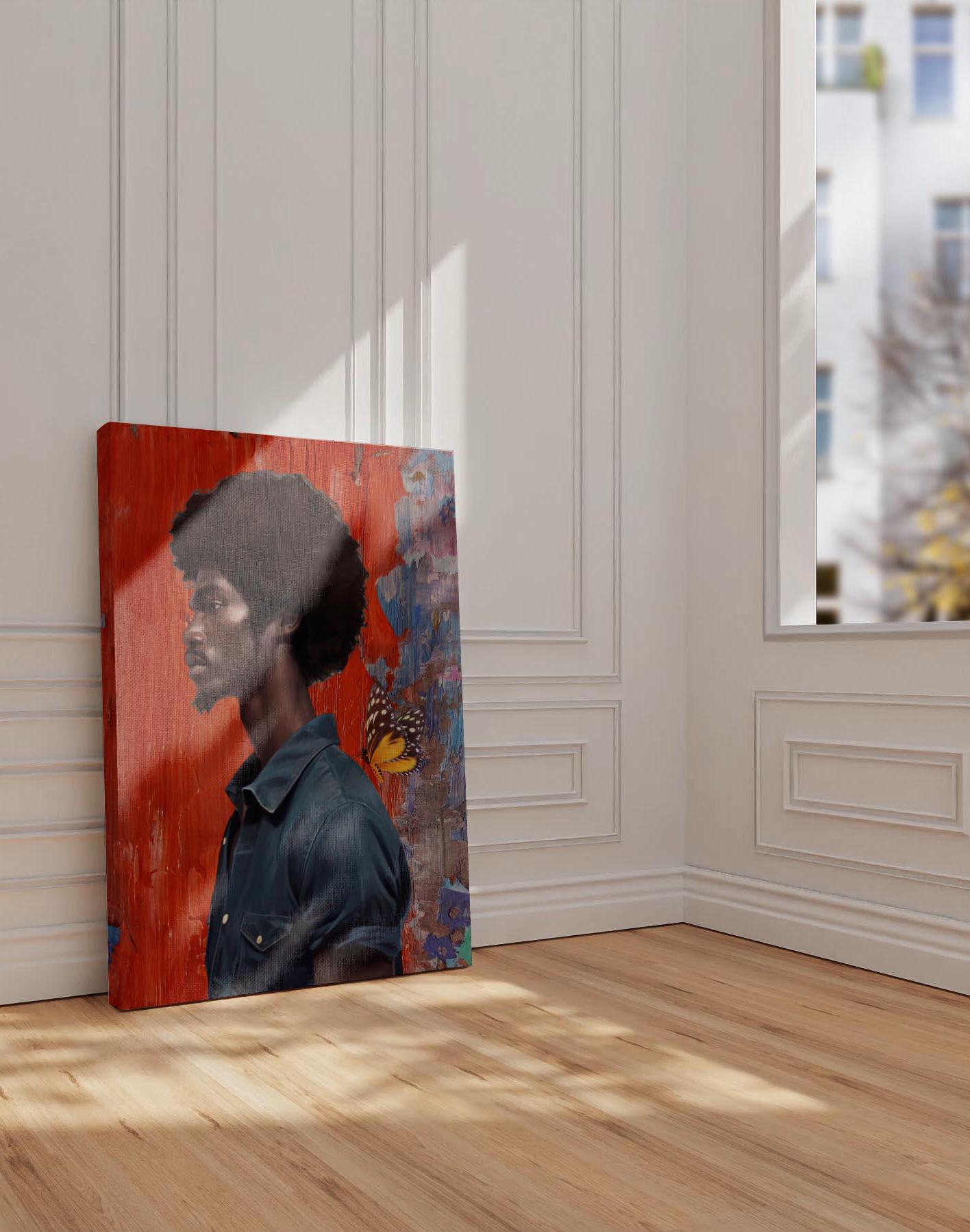Black Man in Color, Bohemian Black Man Art Print, Modern Black Art, Abstract Black Art, Black Urban Art Print, Bold Black Art, Colorful