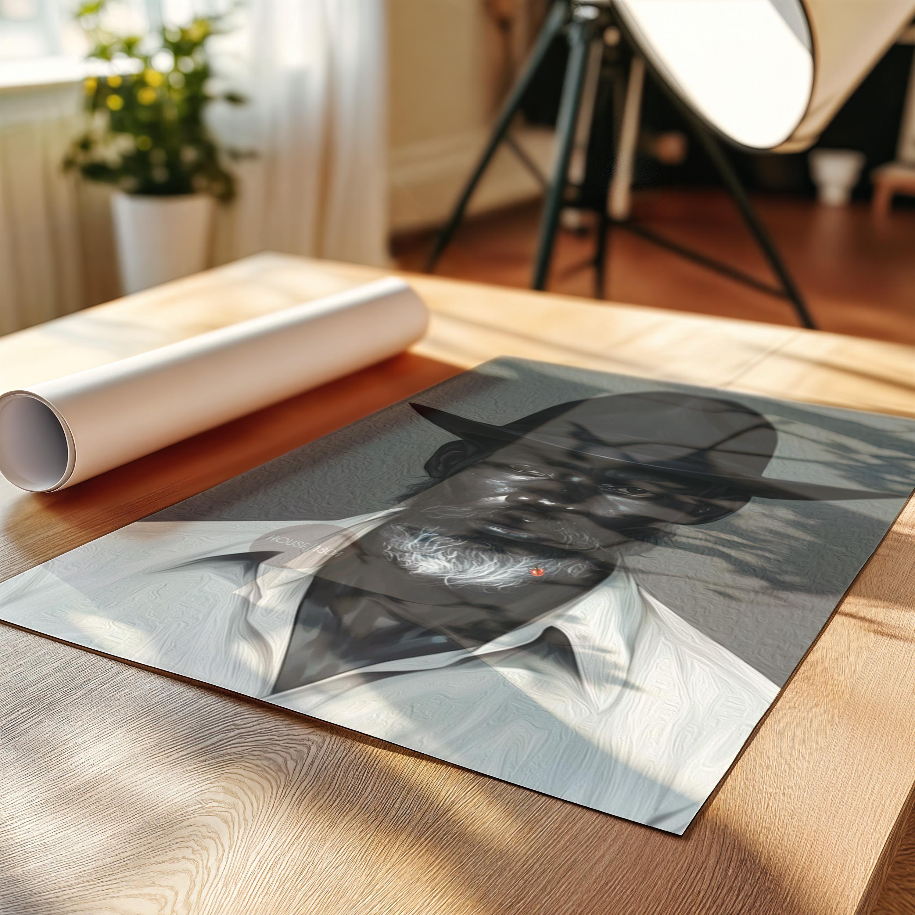 Black Man Gray Beard Canvas Art, Silver Fox Man Art Print, Gray Haired Man Art, Black Man Art, Mature Art, African American Man Art