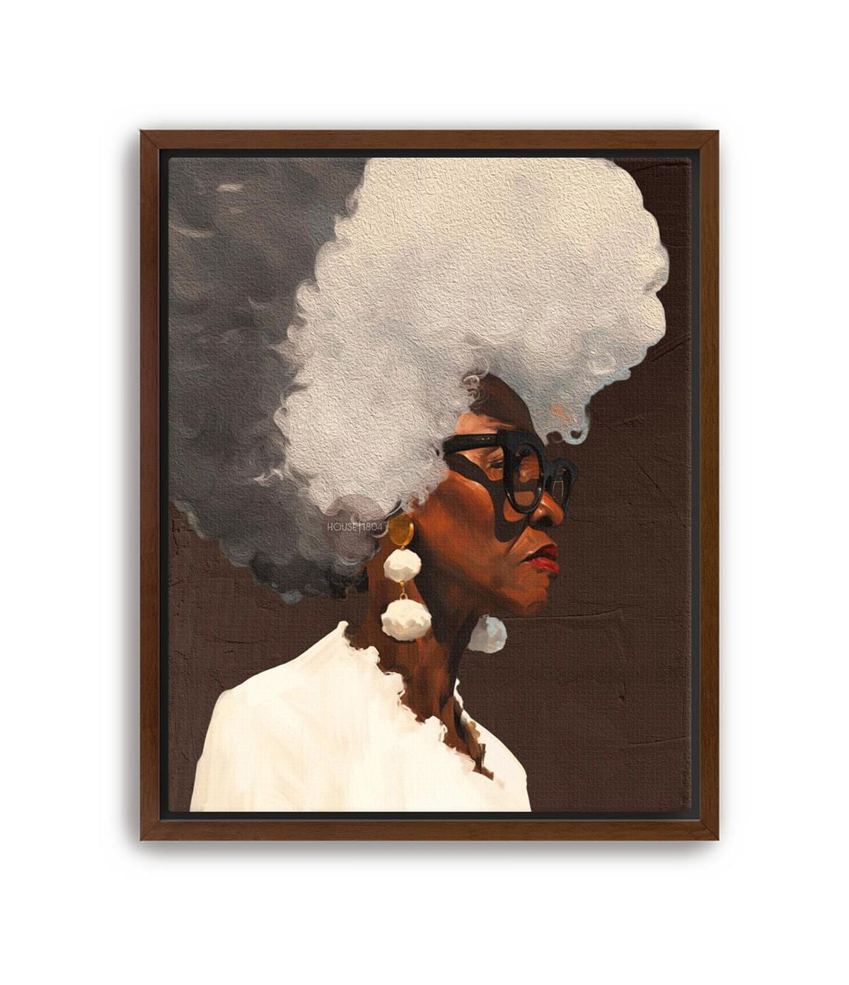 Gray Hair Dont Care, Black Woman Afro Wall Art, Middle Aged Lady Canvas, 50+ Artwork, Abstract