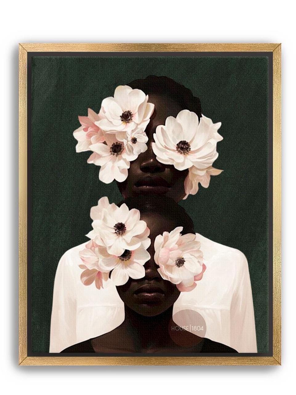 Black Mother and Daughter Canvas Wall Art: Motherhood, African American Family