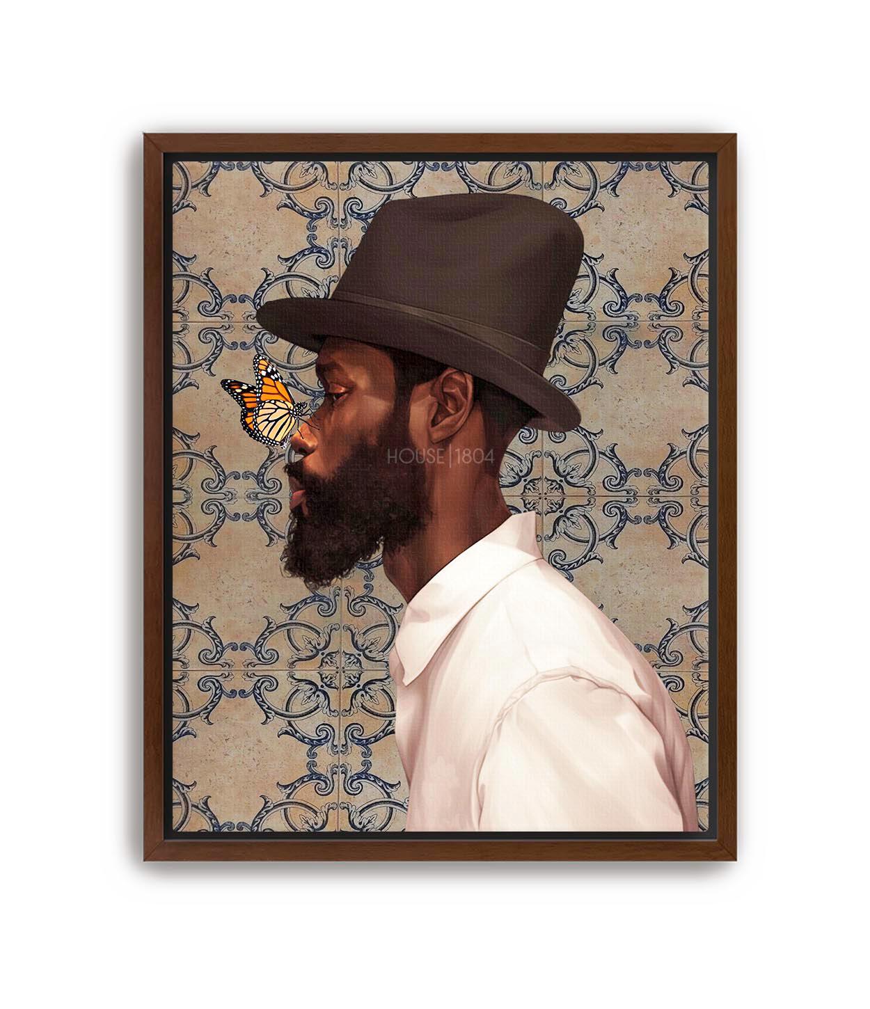 Black Man Art Print, Modern Black Art, Abstract Black Art, Black Urban Art Print, Modern Afrocentric Decor, Black Man Fashion Art, For Him