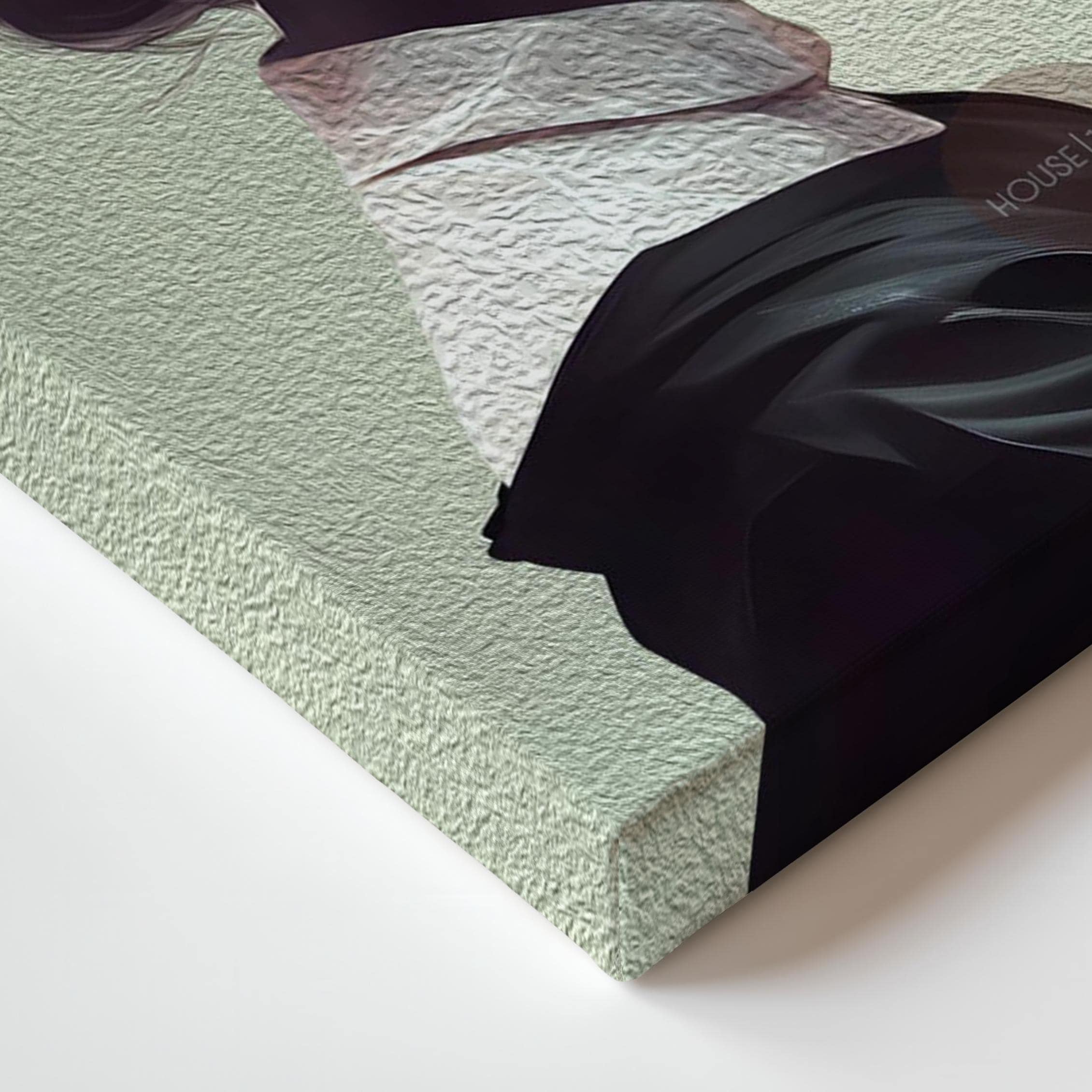 Black Woman Hat Canvas Art, Minimalist