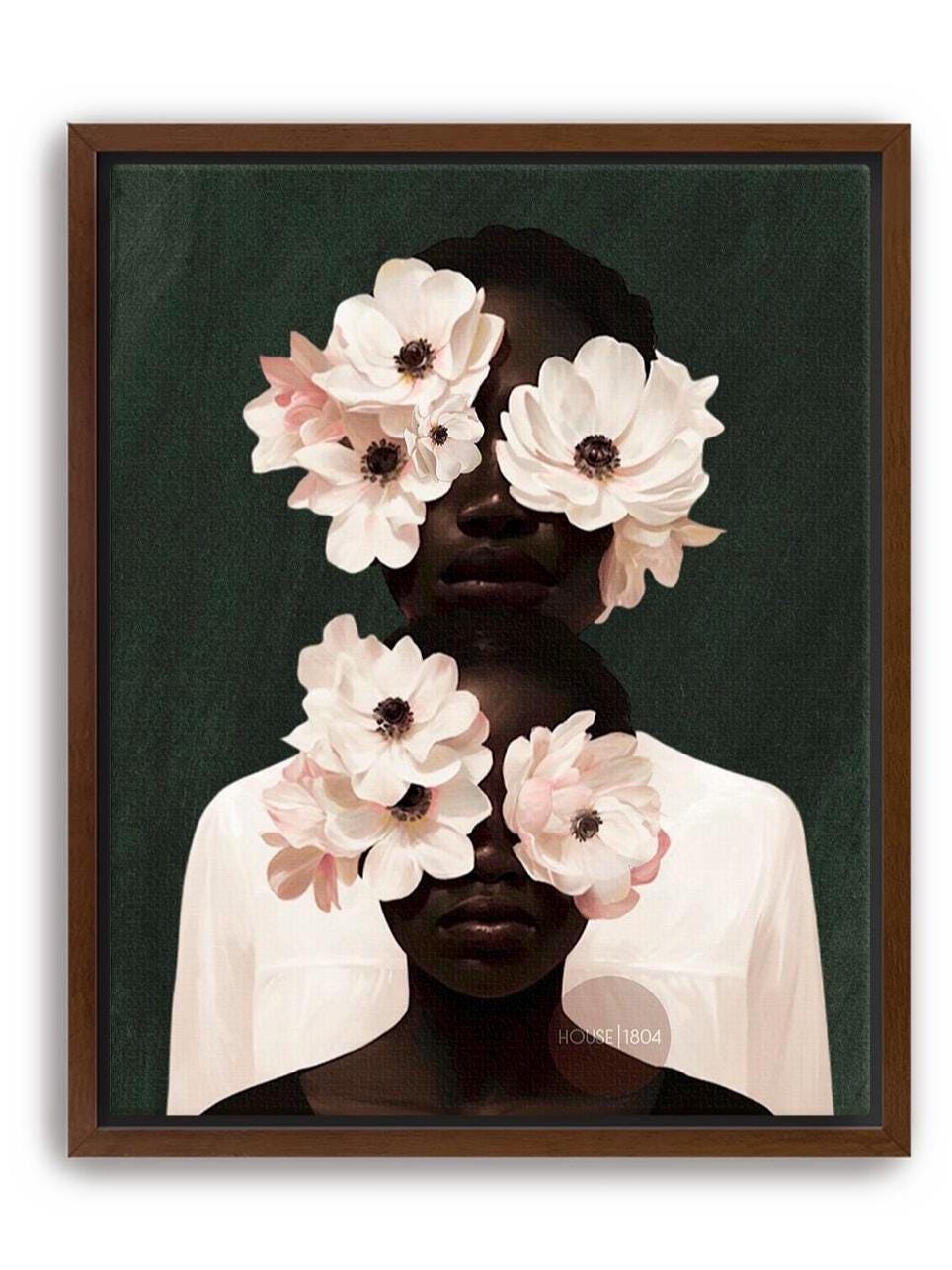 Black Mother and Daughter Canvas Wall Art: Motherhood, African American Family