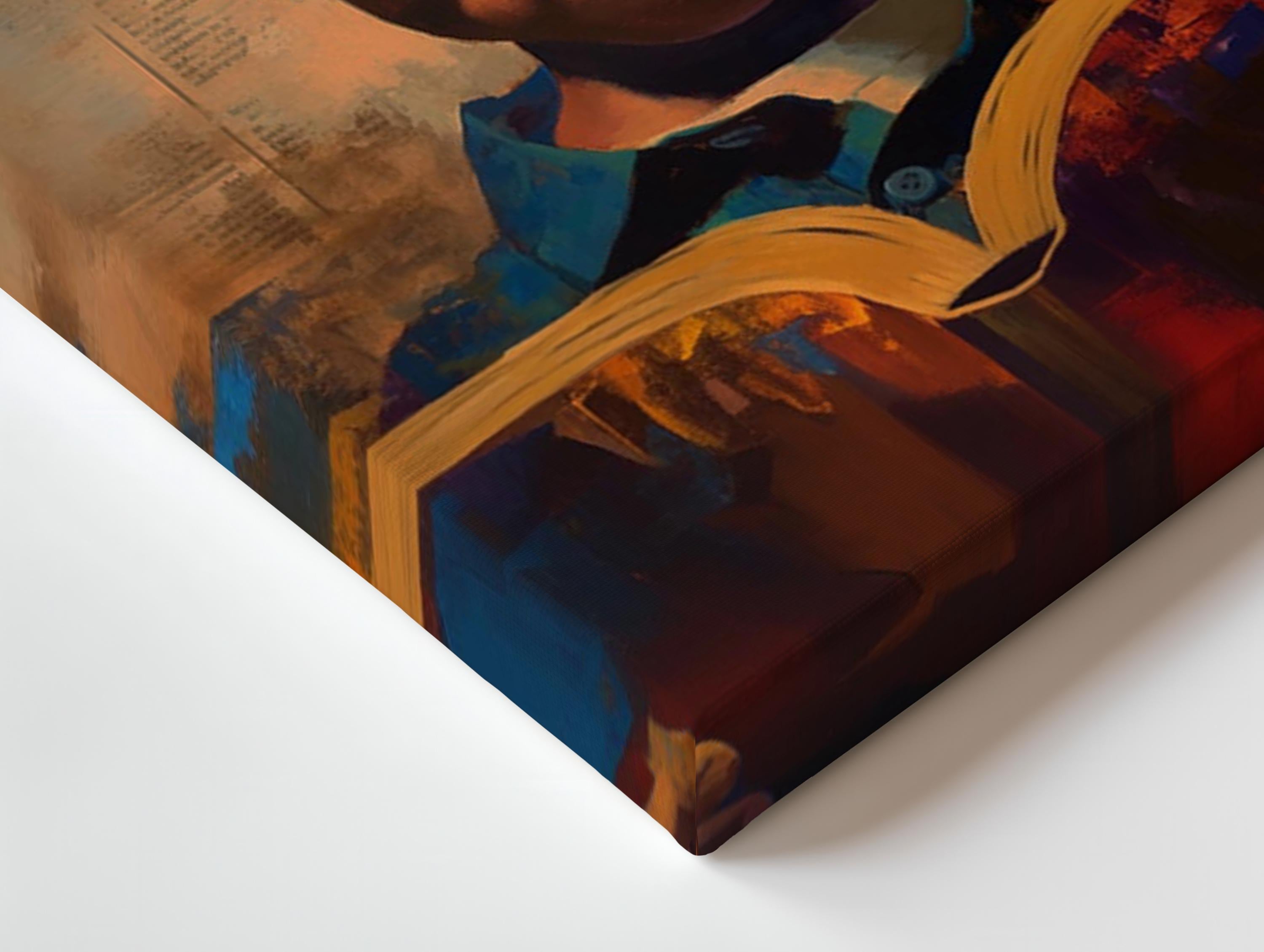 Black Boy Reading Art, Black Boy Joy Reading Poster, Black Boy Nursery Canvas Print, Black Boy Artwork, Black Kid Art