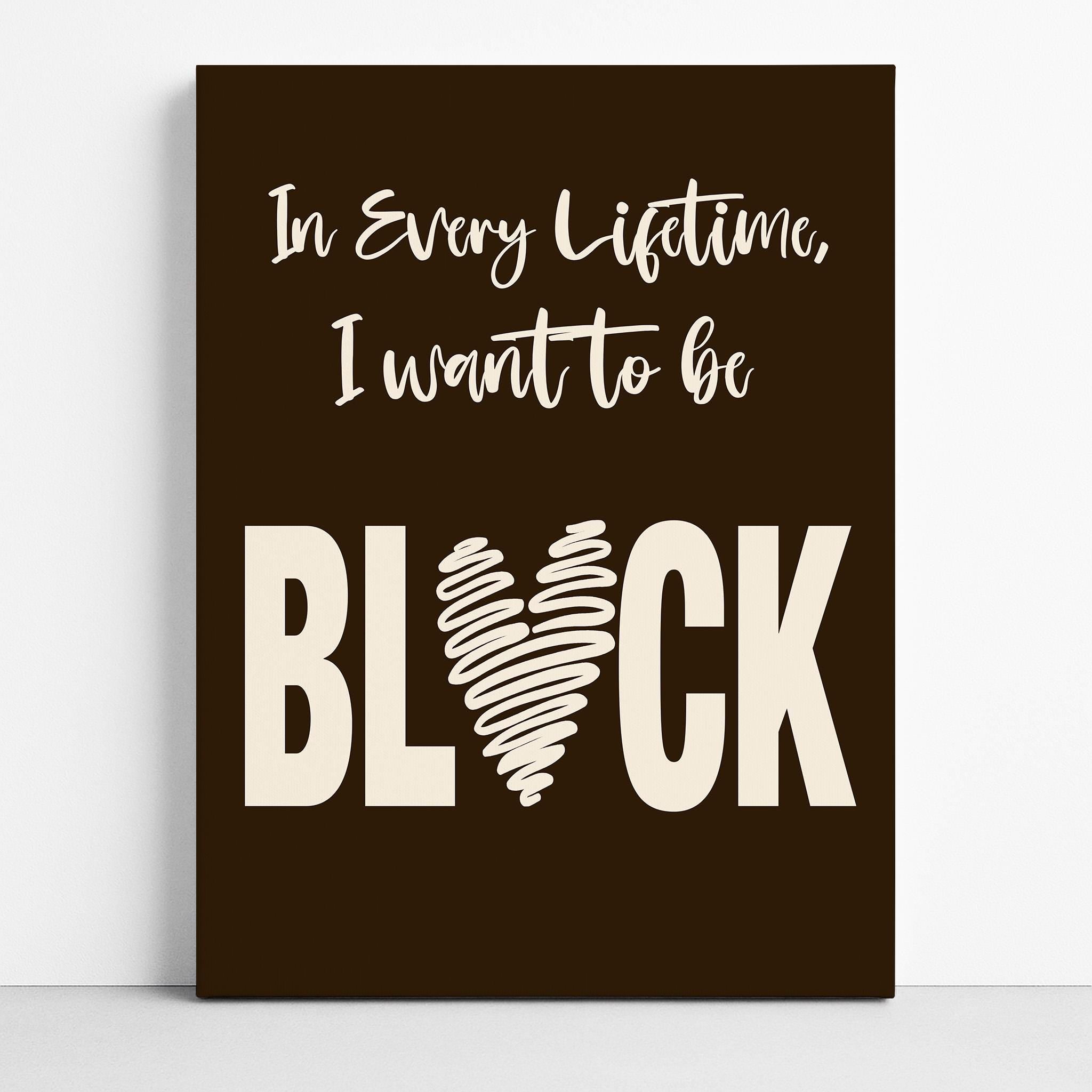 Minimalist Typography Print, Black and Proud
