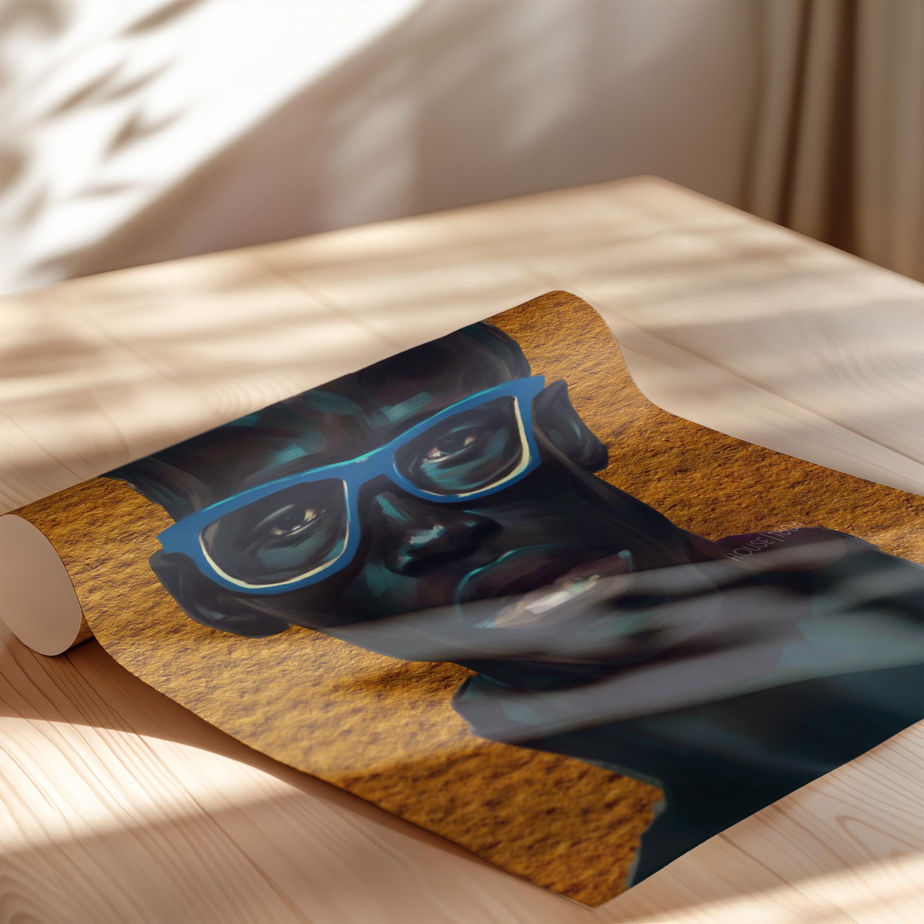 Modern African American Boy Portrait Art: Colorful Canvas Print