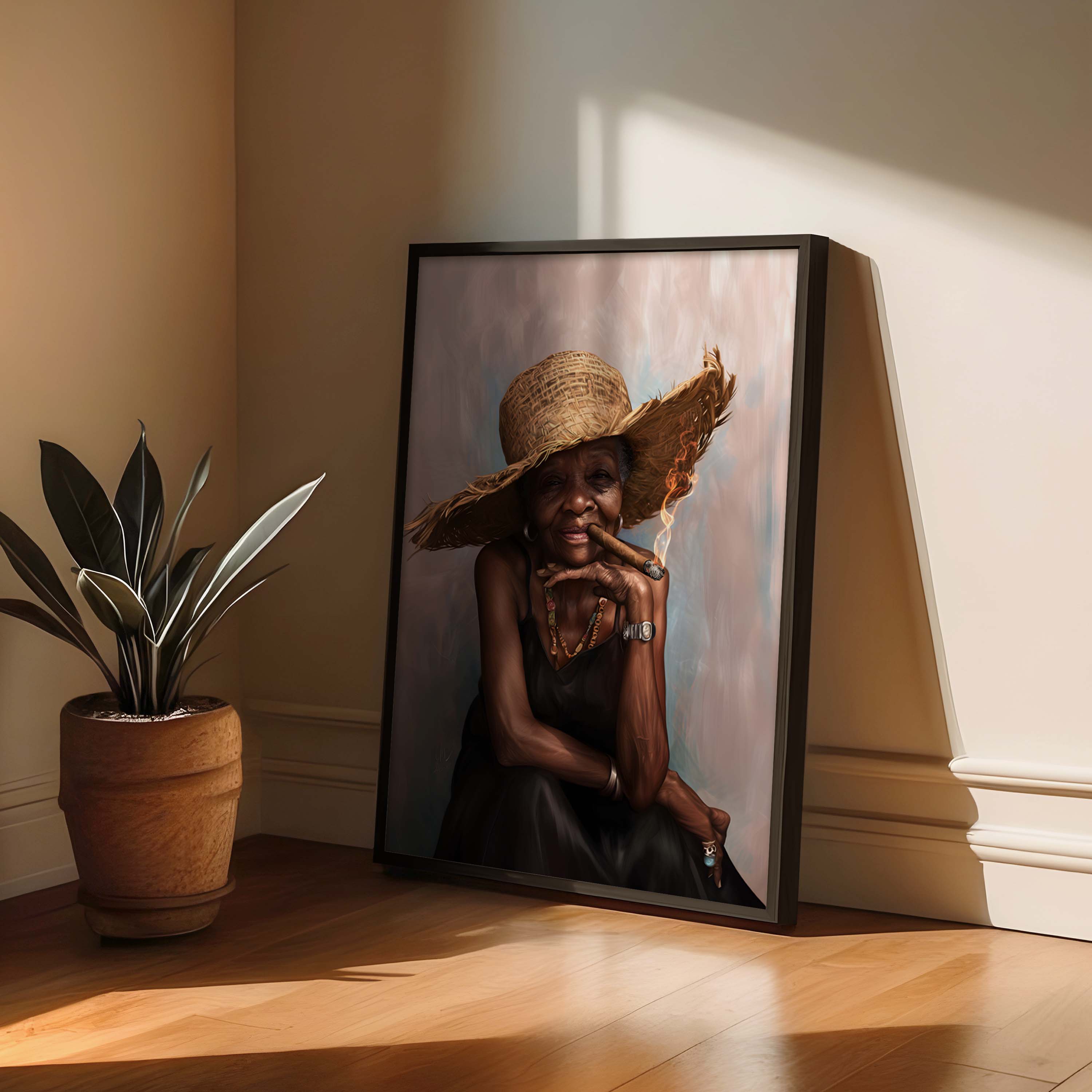 Black Woman Elder Art Print