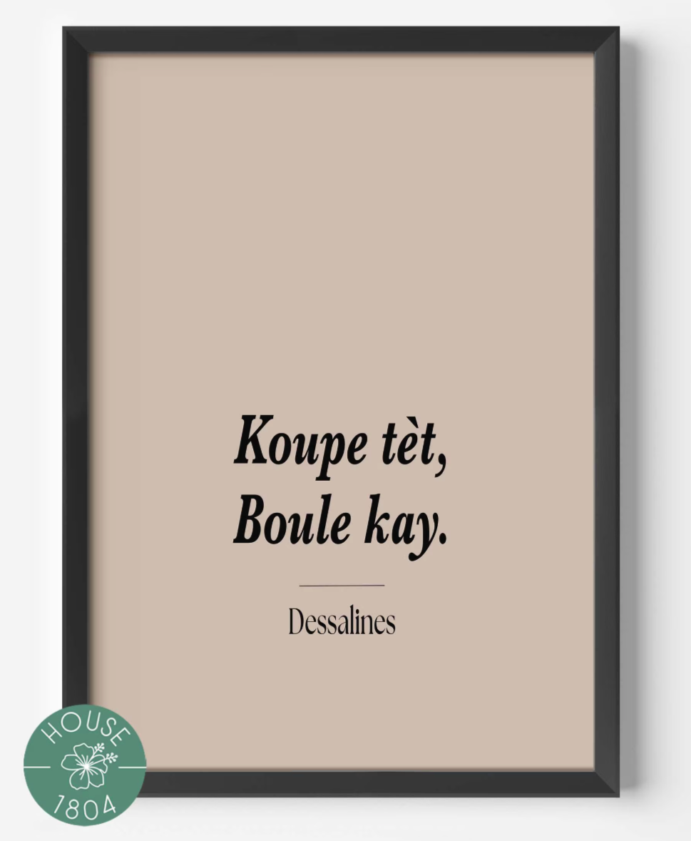 Koupe Tet Boule Kay Modern Art Print