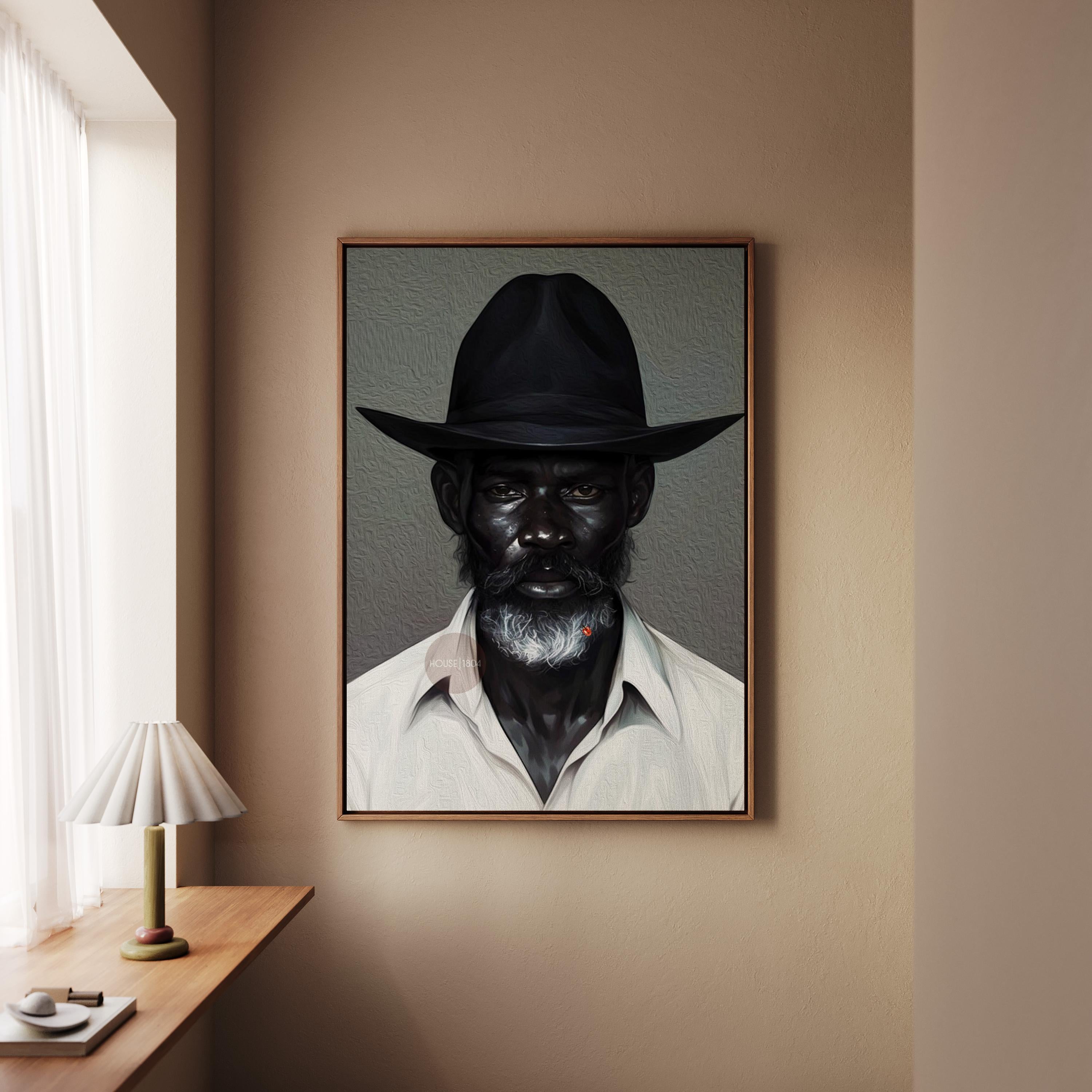 Black Man Gray Beard Canvas Art, Silver Fox Man Art Print, Gray Haired Man Art, Black Man Art, Mature Art, African American Man Art