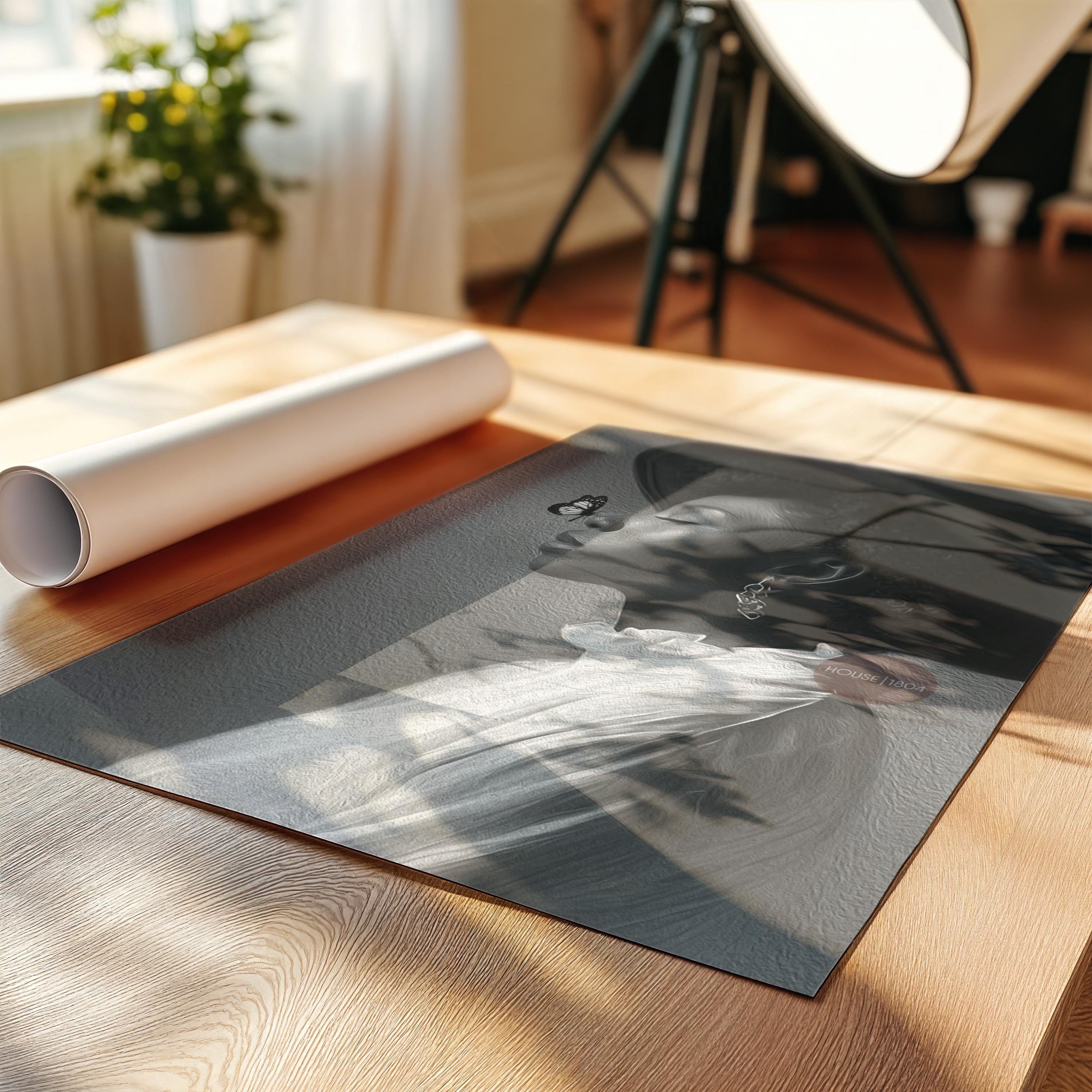 Monochrome Black Woman Portrait Canvas, Black and White Canvas