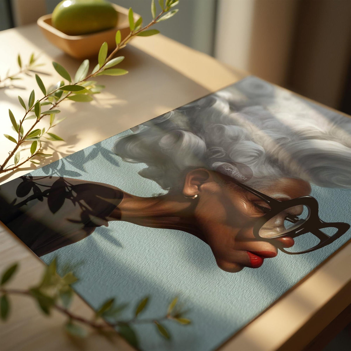 Afrocentric Wall Art Quirky Retro Grandma Portrait Canvas | Framed or Unframed