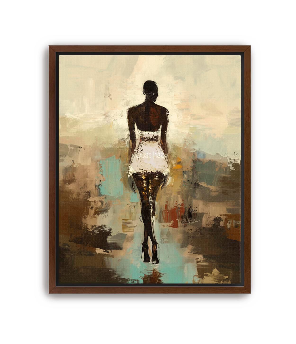 Black Woman Silhouette Art, Black Woman Art, Modern Afrocentric Art, African Wall Decor, Boho Art, Bald Black Woman Art Work, Abstract Woman