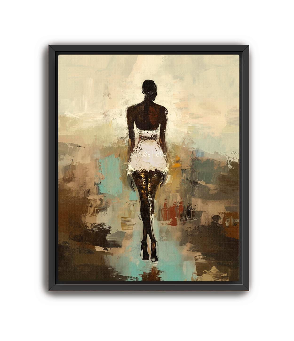 Black Woman Silhouette Art, Black Woman Art, Modern Afrocentric Art, African Wall Decor, Boho Art, Bald Black Woman Art Work, Abstract Woman