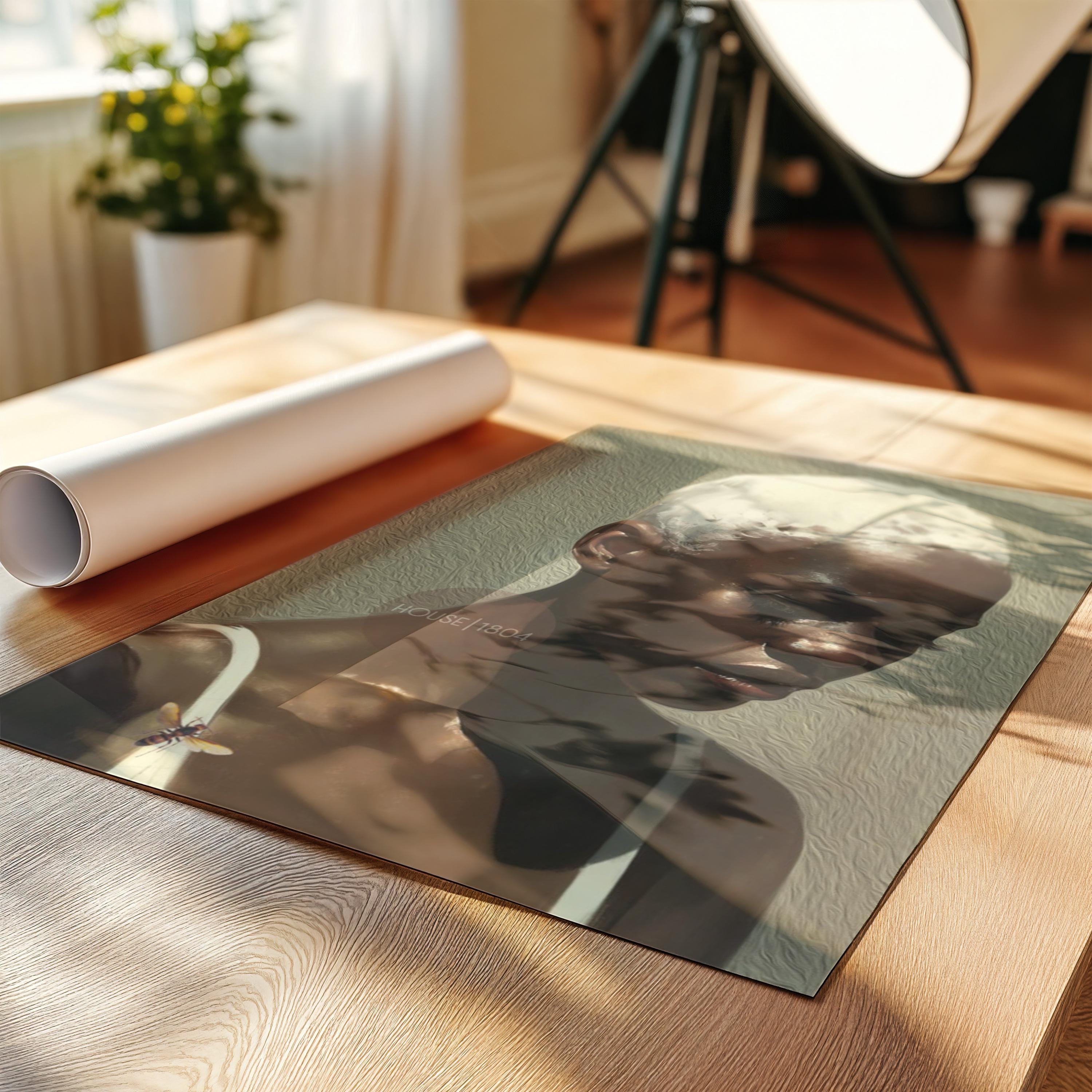 African American Wall Art Print, Modern Minimalist Black Woman Neutral Art