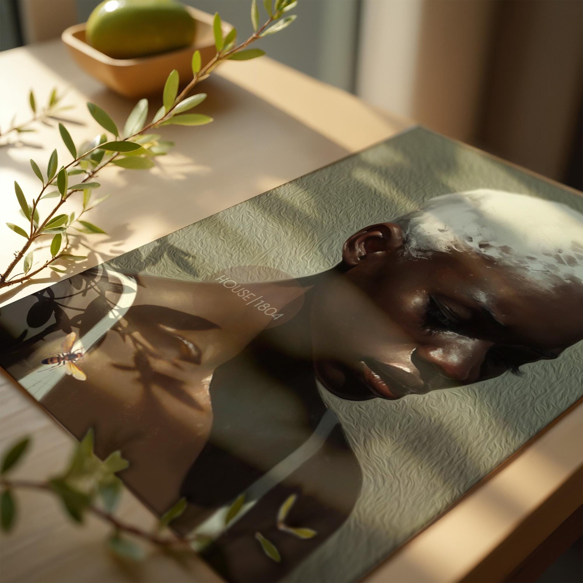 African American Wall Art Print, Modern Minimalist Black Woman Neutral Art