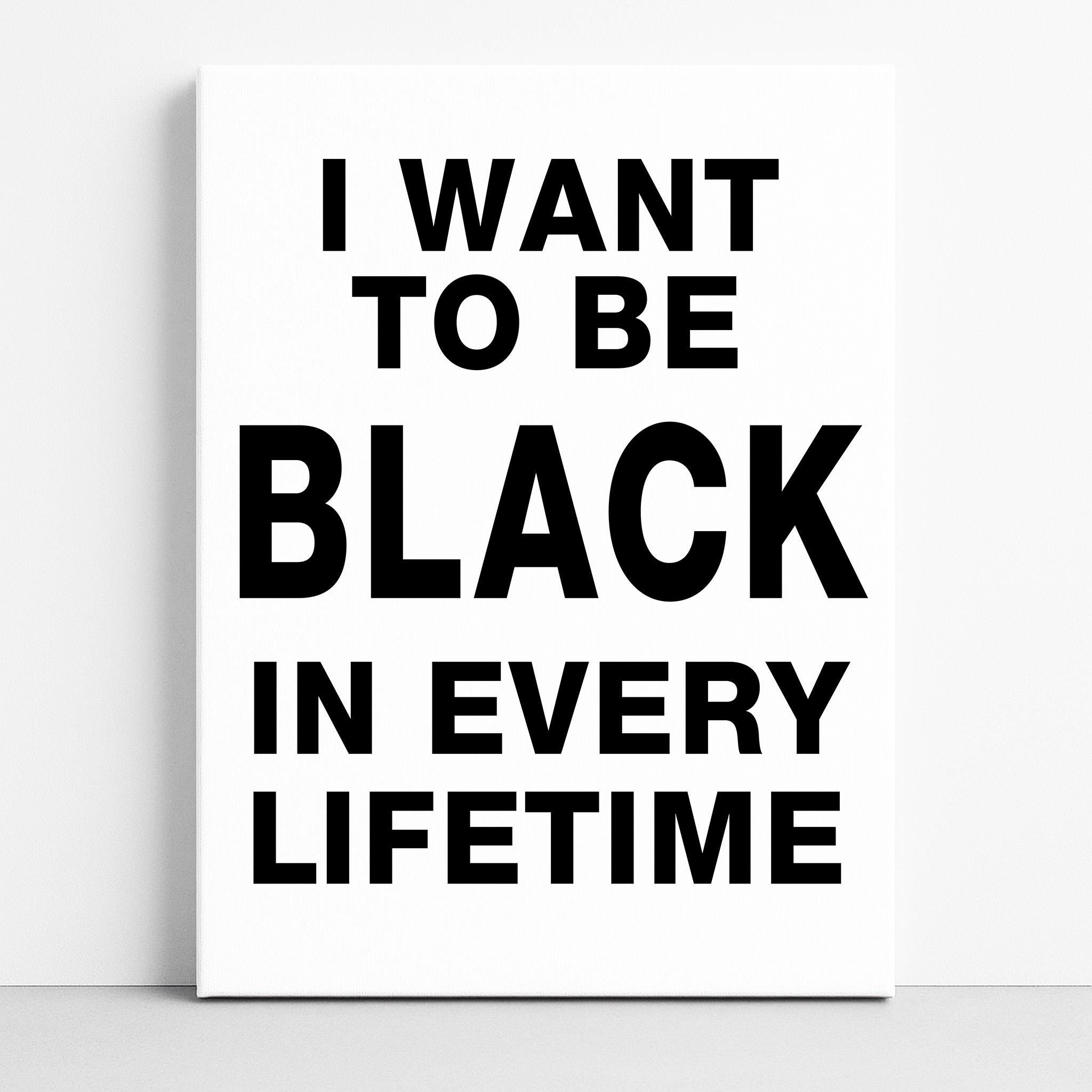 Minimalist Typography Print, Black and Proud
