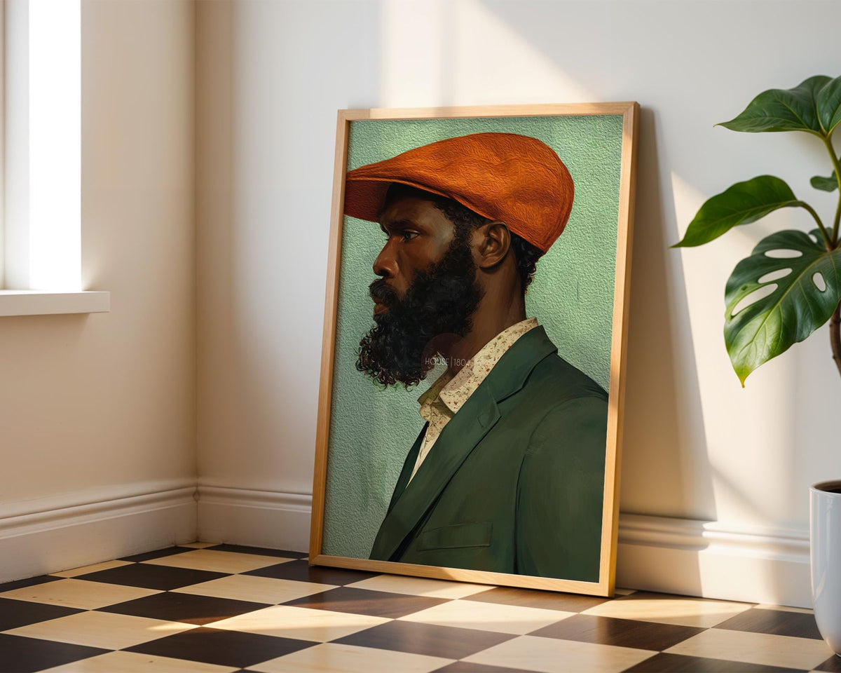 African American Male Art, Modern Afrocentric Portrait Print Fine Art