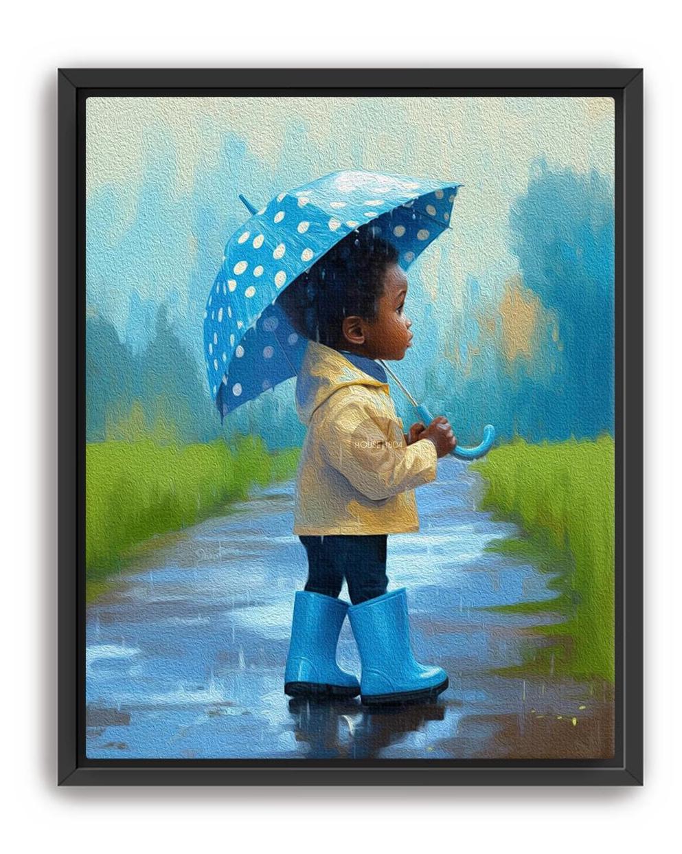 Black Boy Joy Art, Bold Nursery Canvas, Colorful Moody Kids