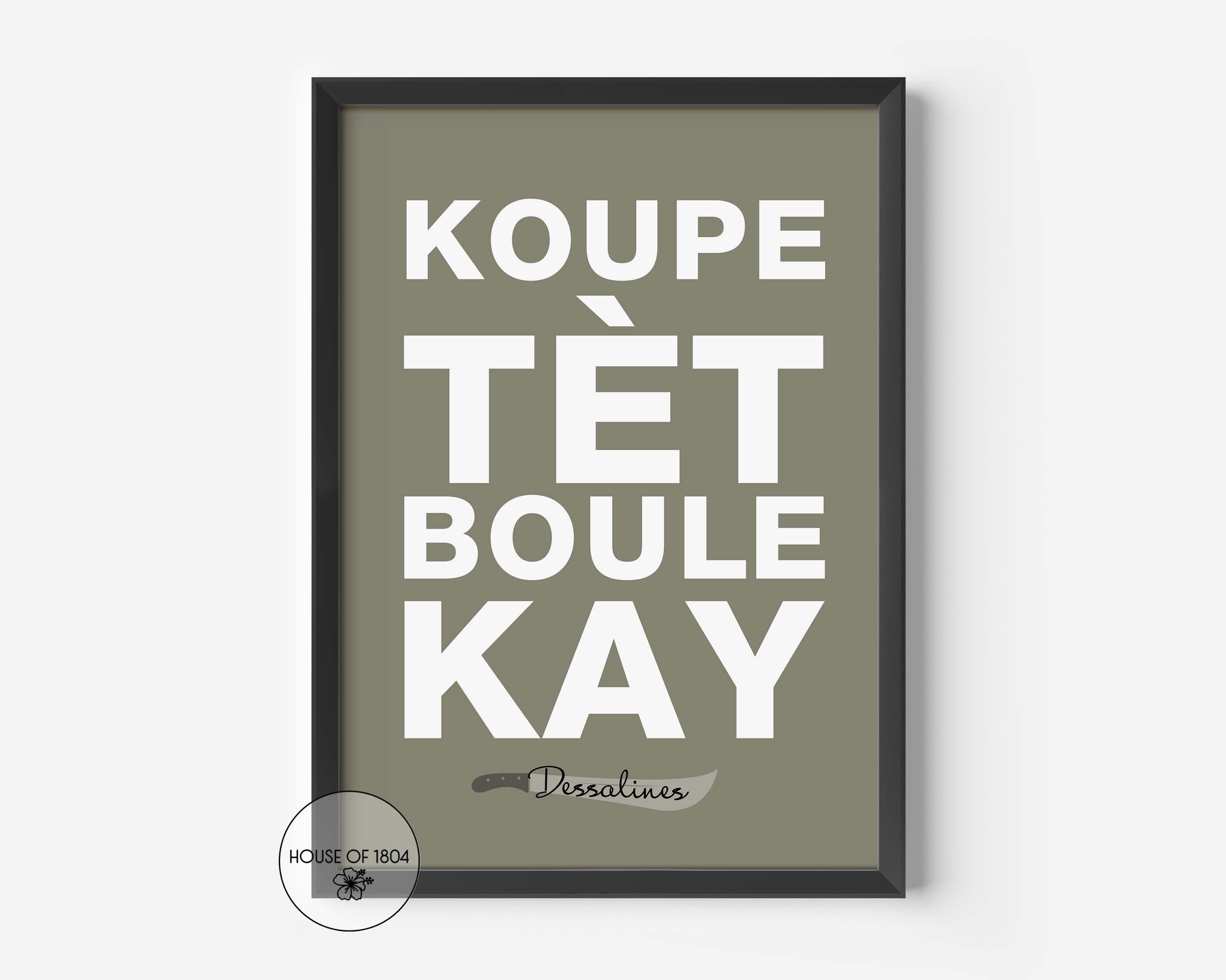 Koupe Tet Boule Kay Art Print