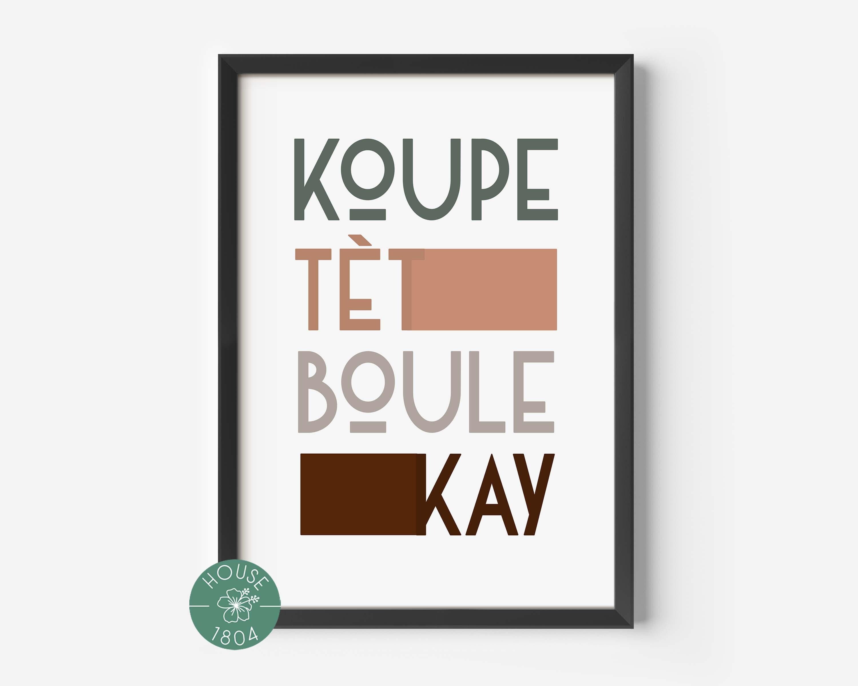 Koupe Tet Boule Kay Art Print