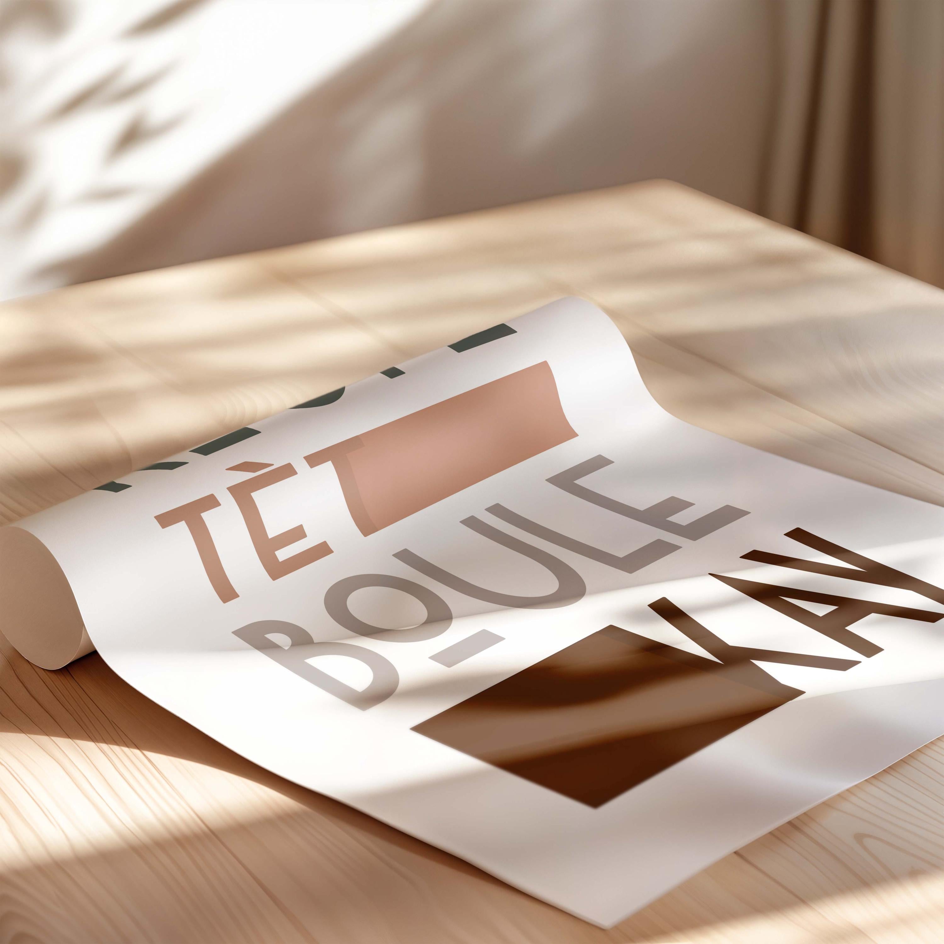 Koupe Tet Boule Kay Art Print