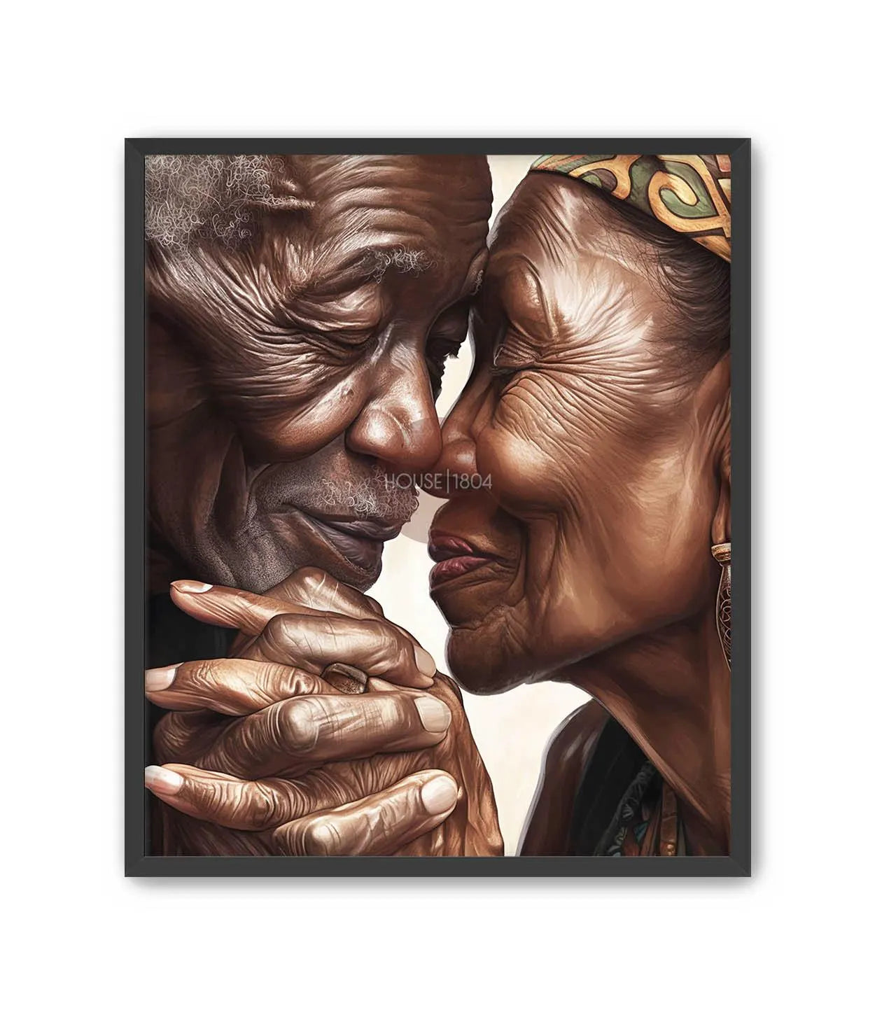 Elder Couple Anniversary Gift Wall Art