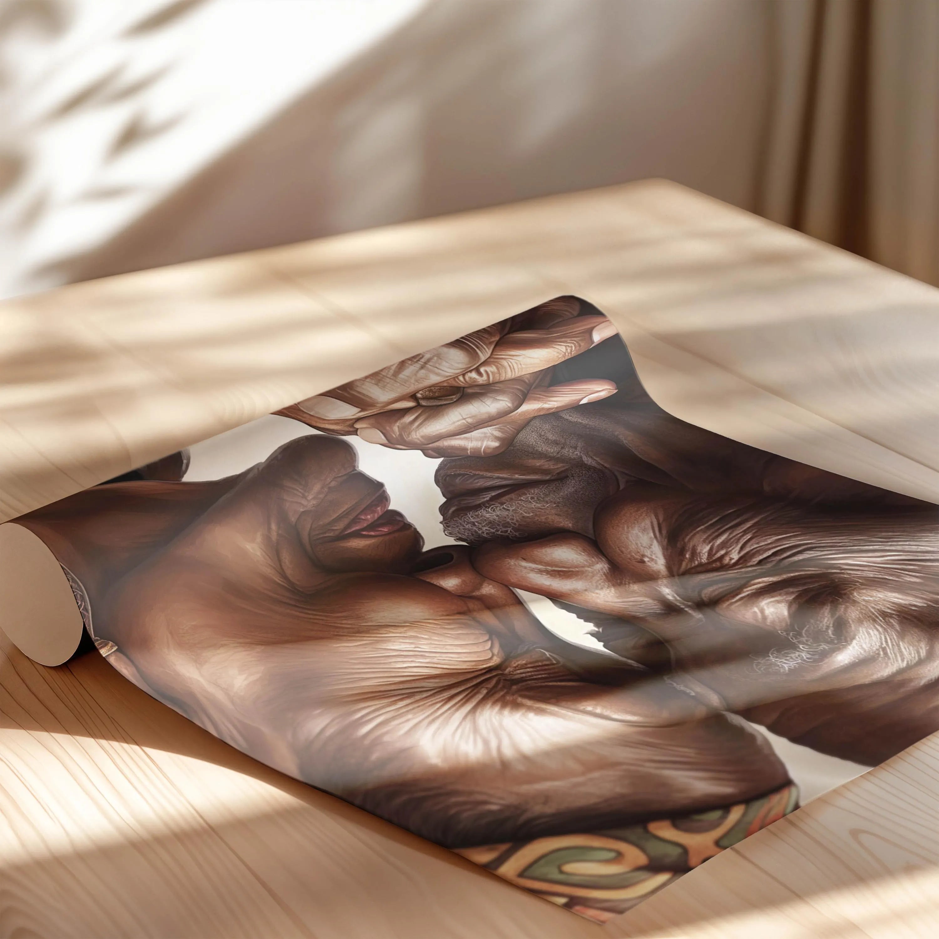 Elder Couple Anniversary Gift Wall Art