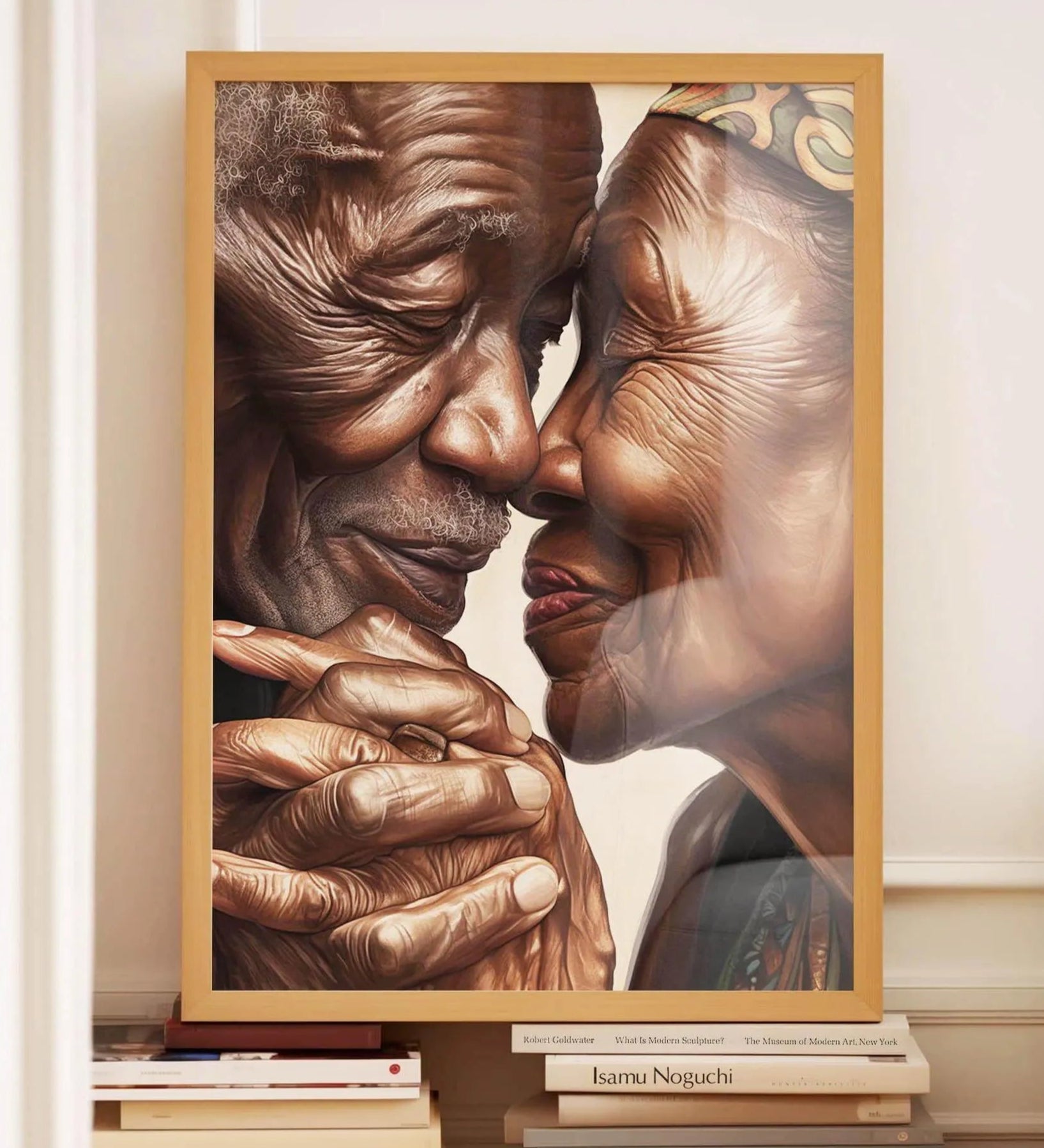 Elder Couple Anniversary Gift Wall Art
