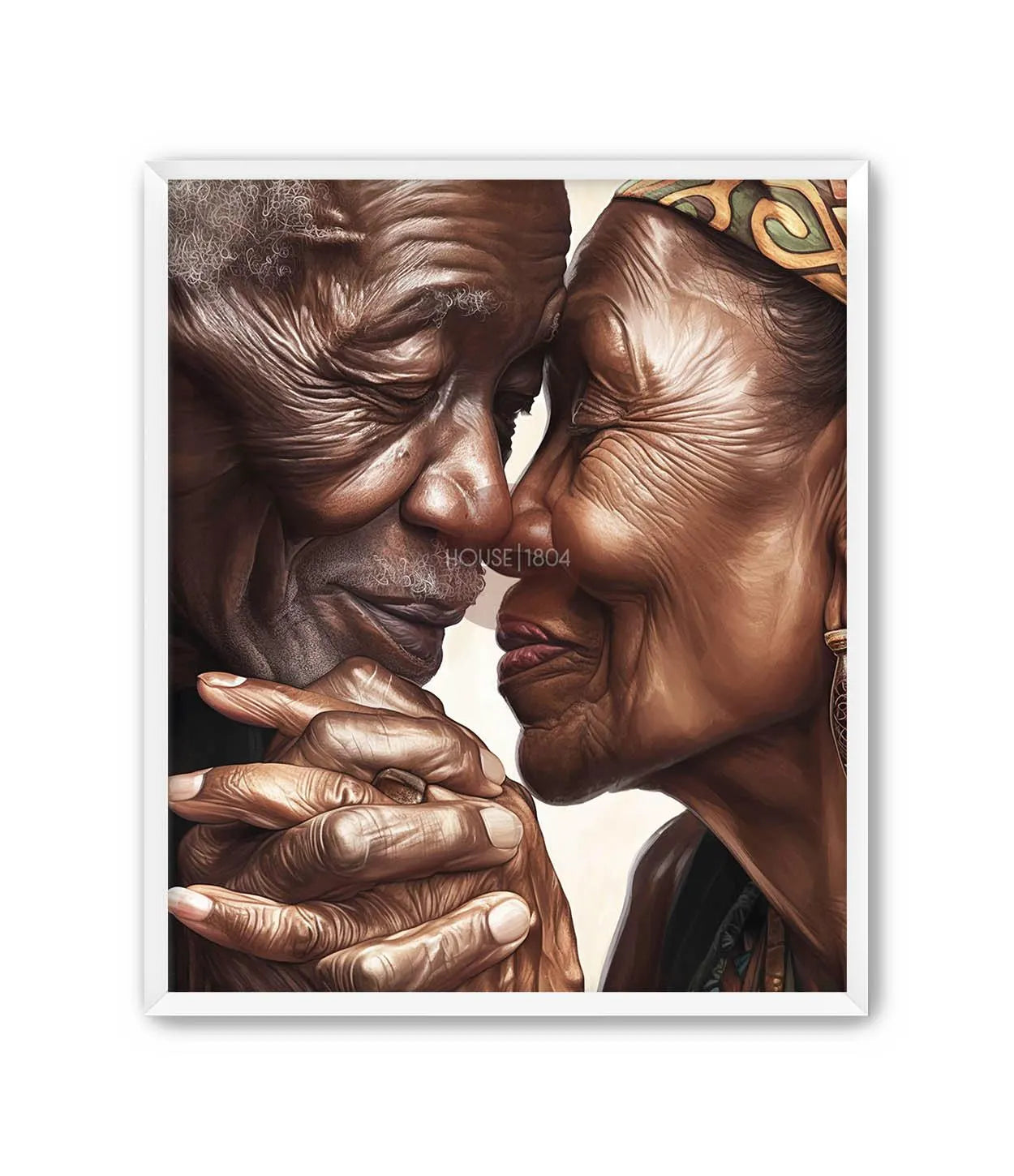 Elder Couple Anniversary Gift Wall Art